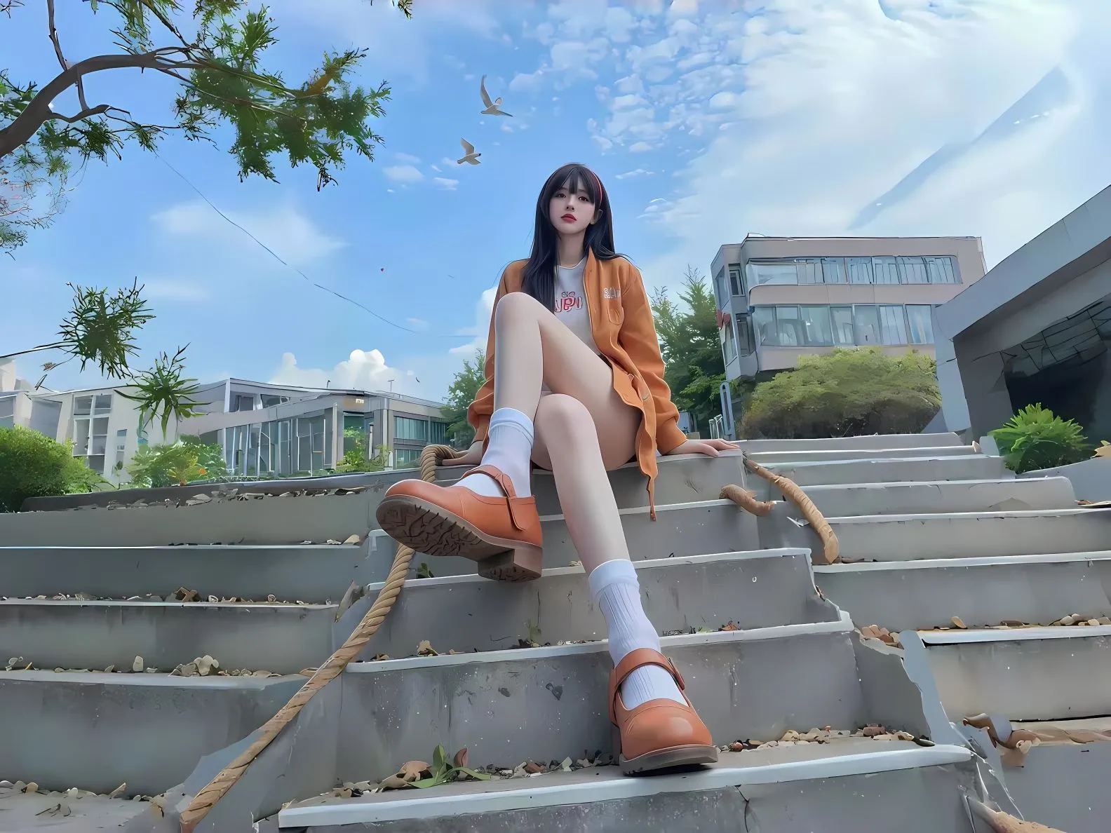 美女 真人 大长腿 壁纸预览