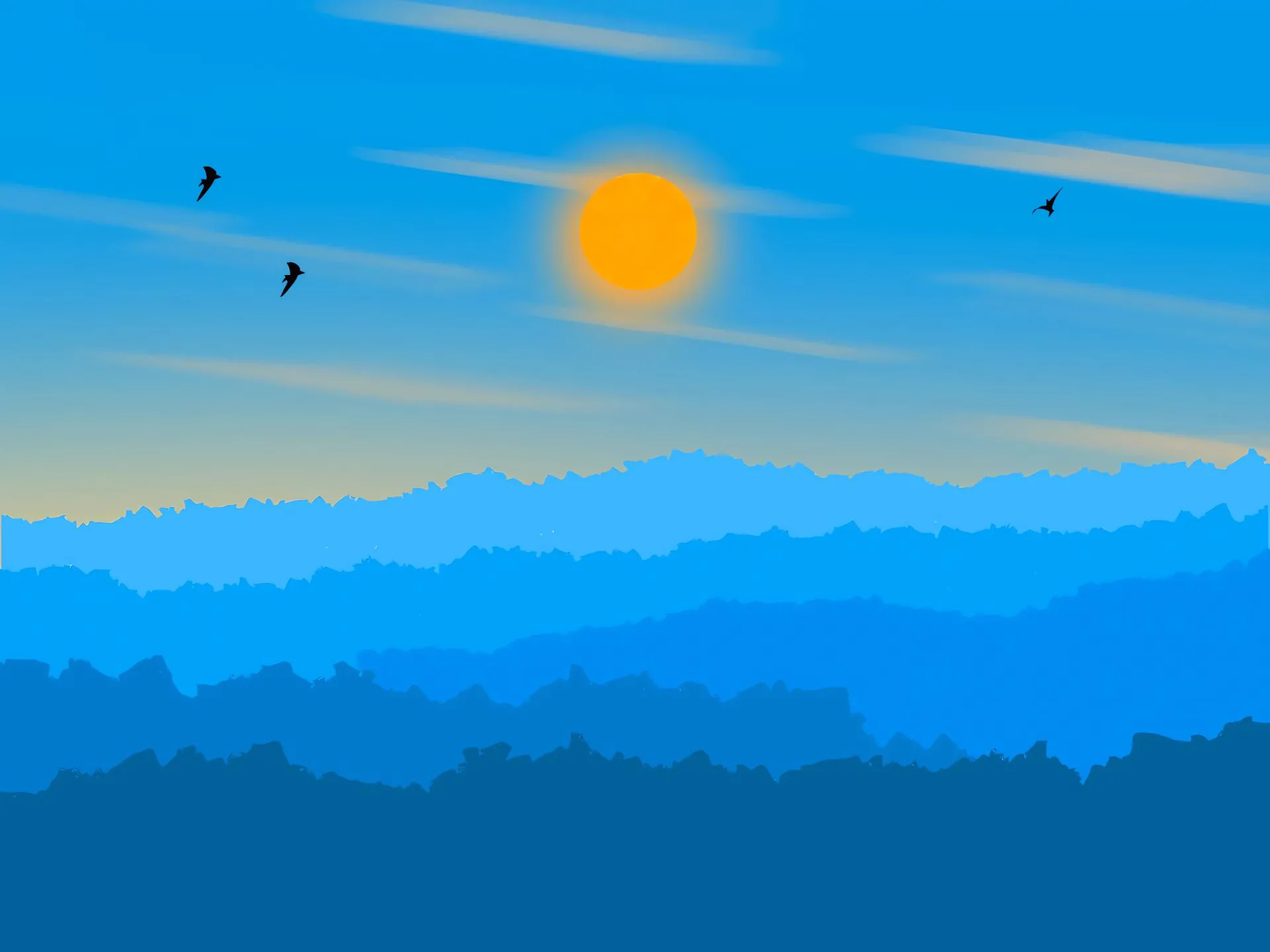 插画 手绘 风景 壁纸预览