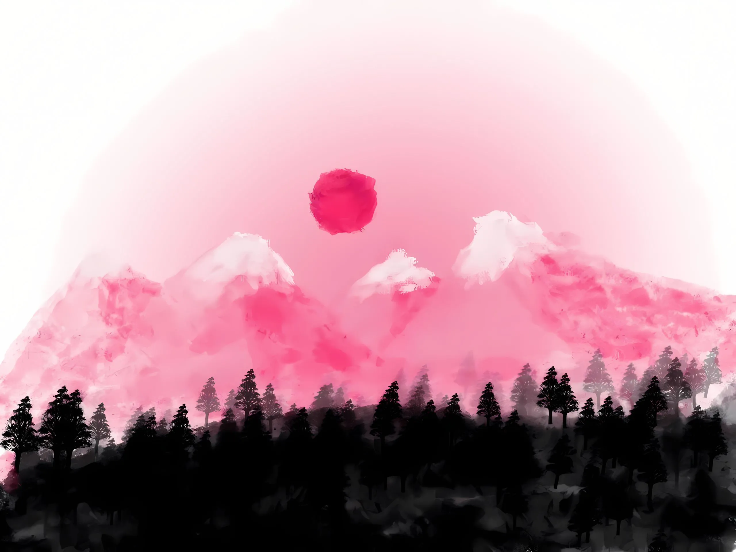 插画 风景 你应该是自己的那座山 壁纸预览