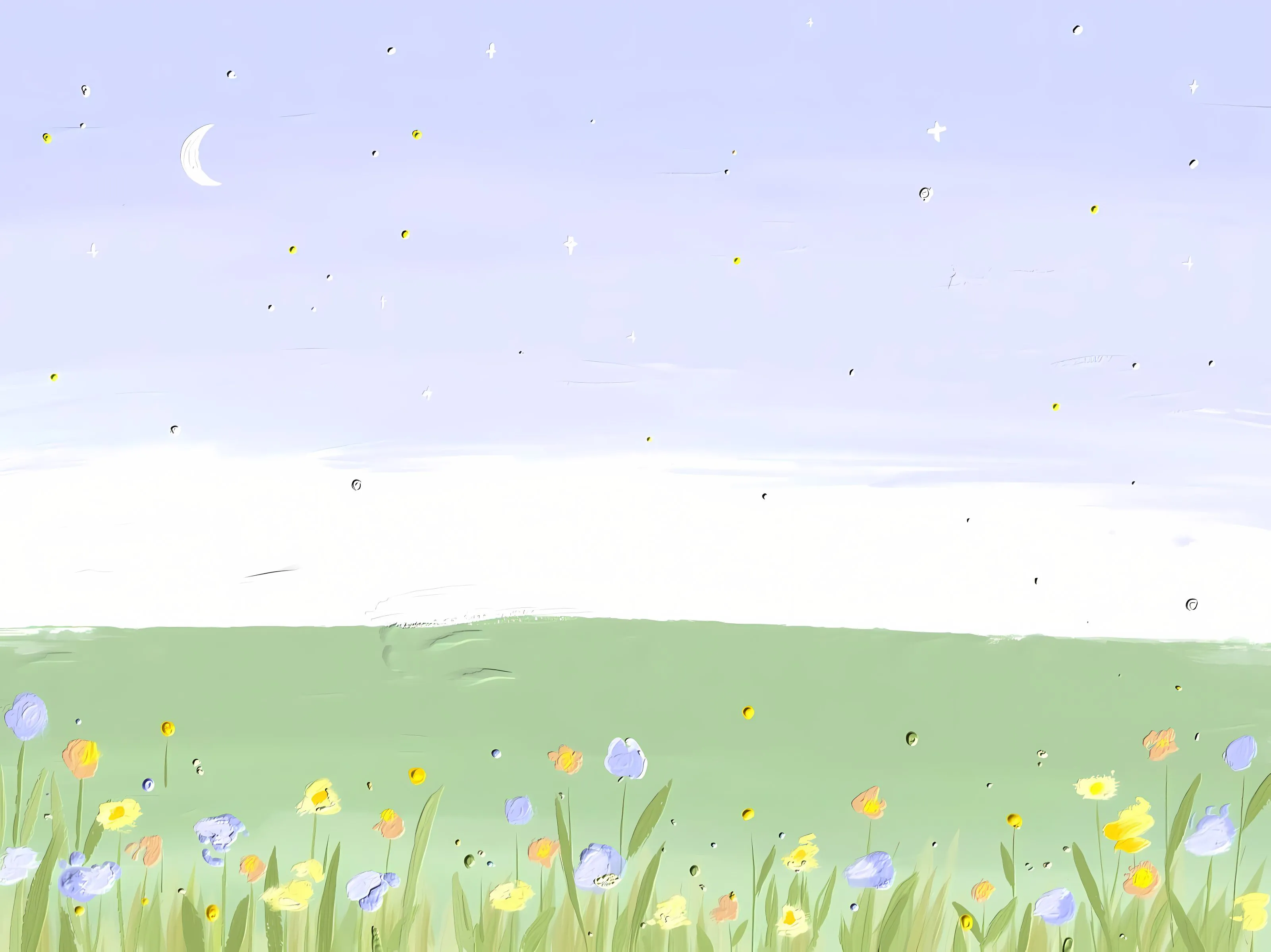 插画 油画风 风景 春日 壁纸预览