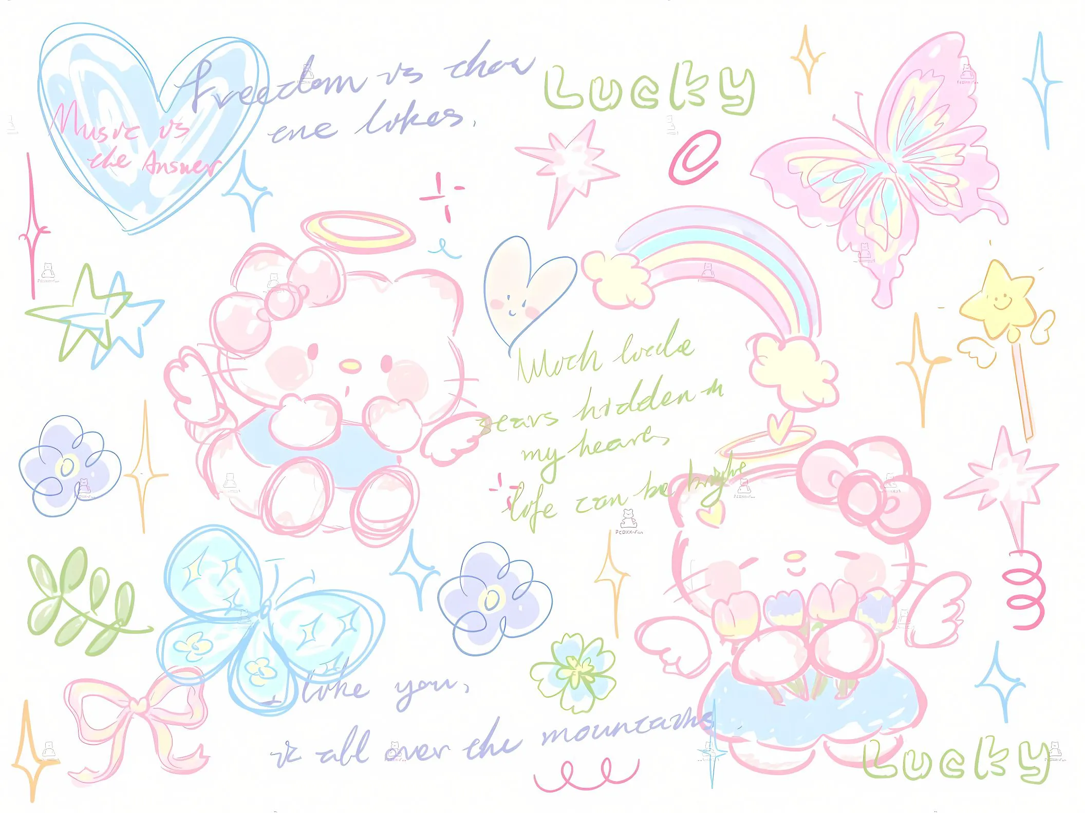卡通 可爱 helloKitty 壁纸预览