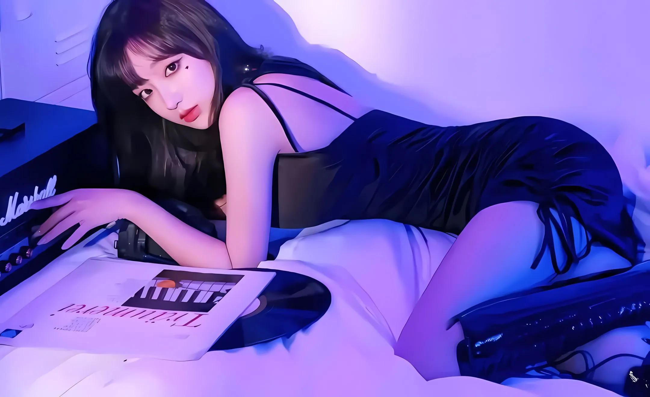 清冷美女 诱惑 黑发少女 美女 壁纸预览