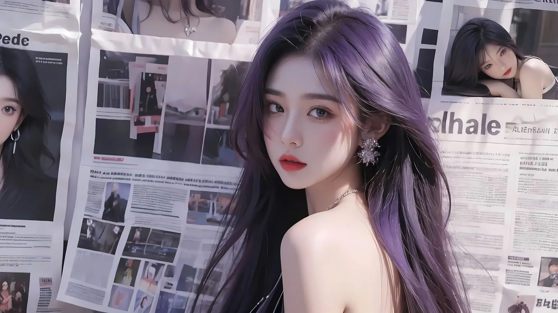 动漫 性感 清纯美女 氛围感写真 壁纸预览