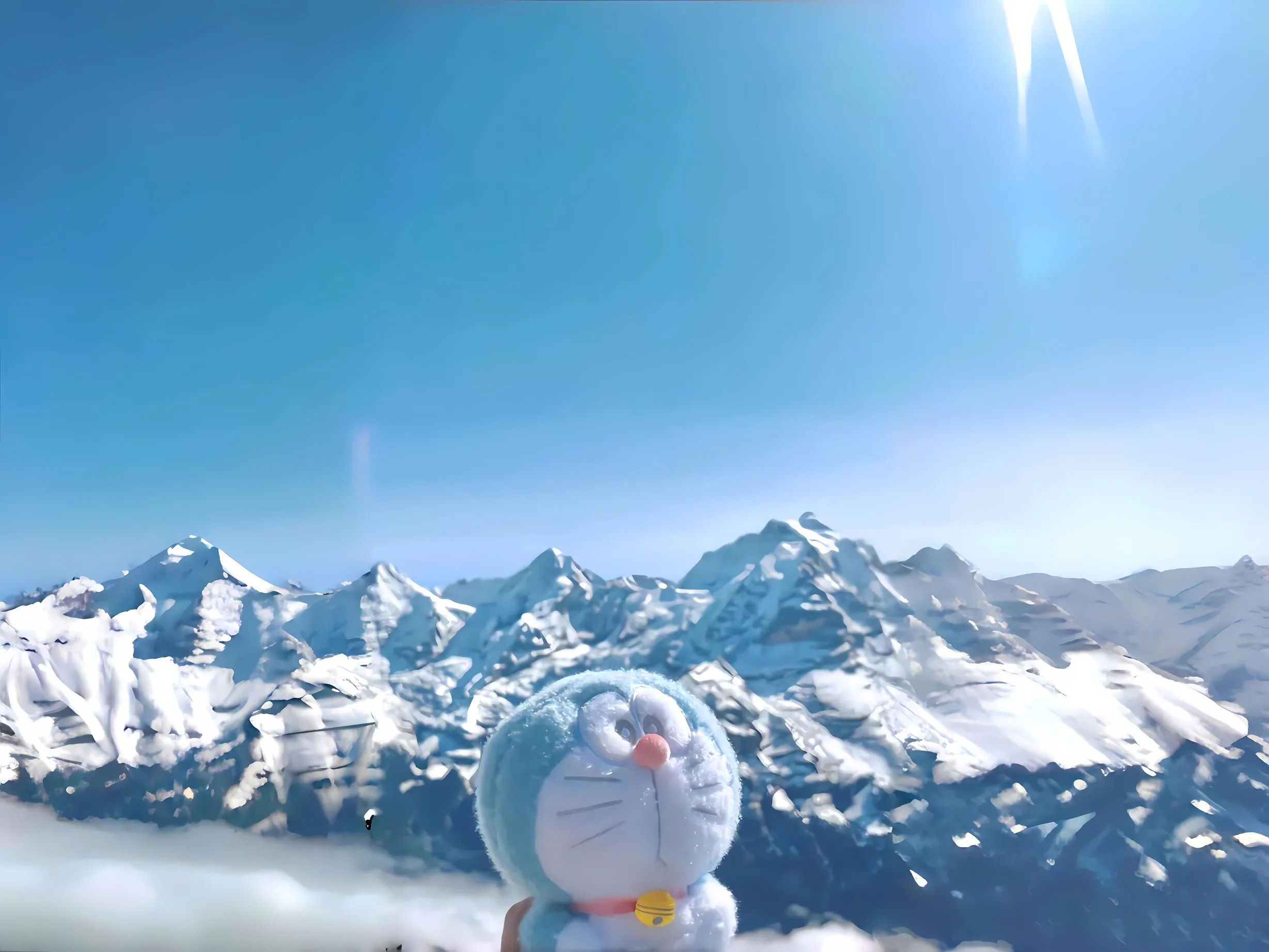 雪山 哆啦A梦 风景 壁纸预览