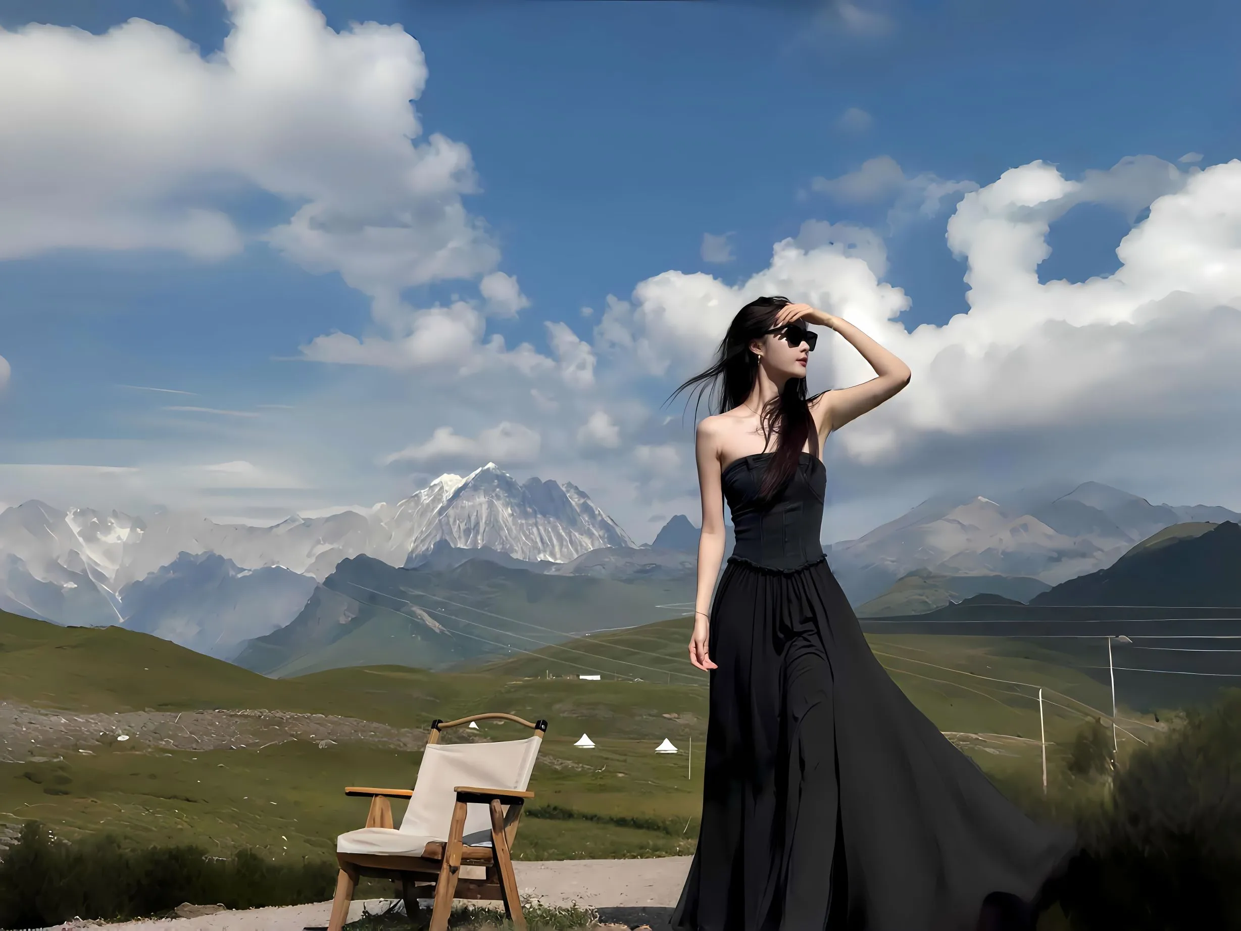 清冷美女 冰雪山川 美女 壁纸预览