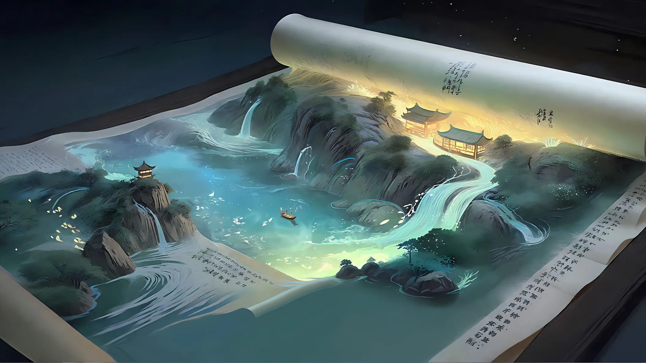 插画 绘画 千秋作卷山河为答 ins风 壁纸预览