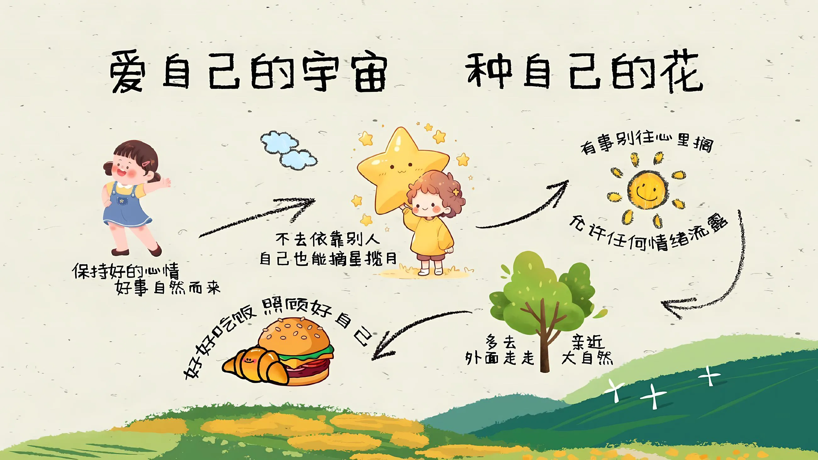 插画 卡通 可爱 励志 壁纸预览