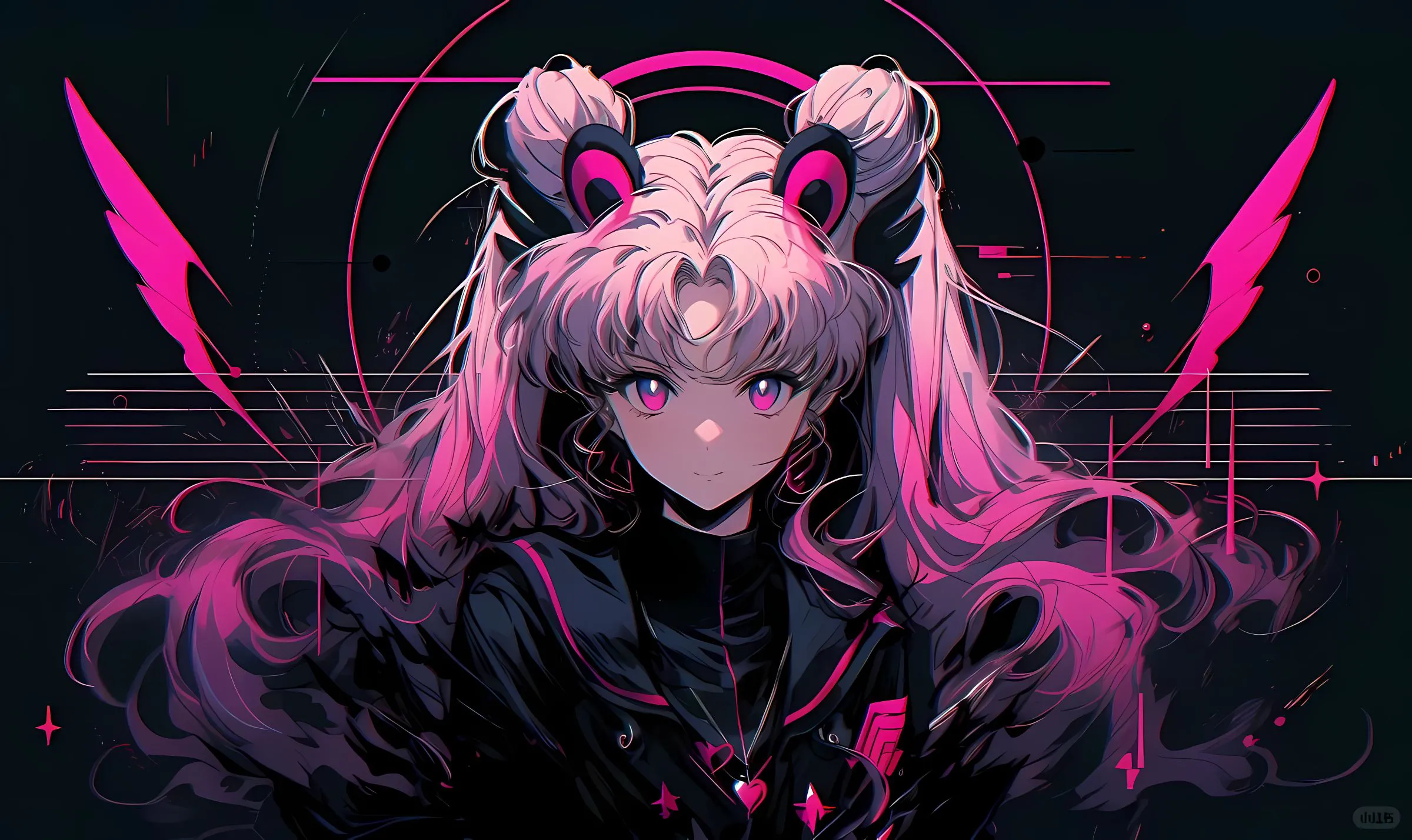 动漫 少女 美少女战士 水冰月 粉色系 壁纸预览