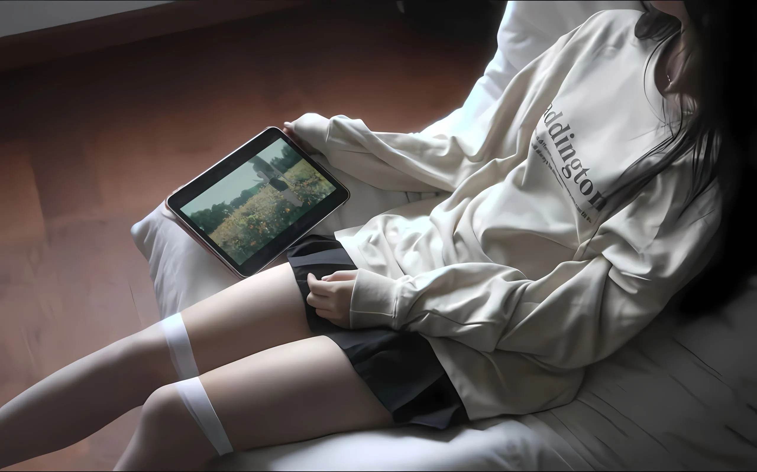 美女 高颜值 写真 性感 清冷美女 腿部 壁纸预览