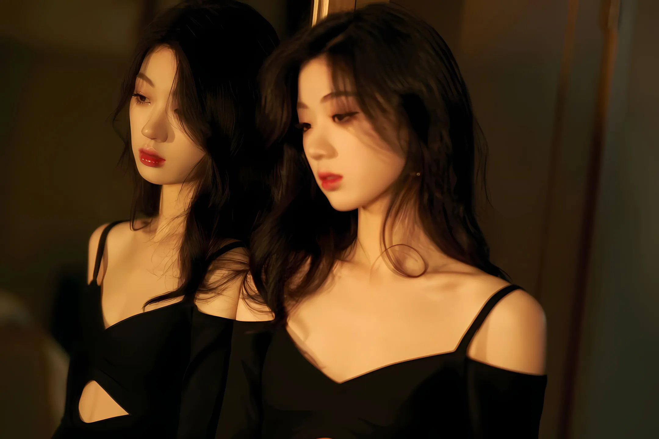 美女 高颜值 高质量 高级 镜子 壁纸预览
