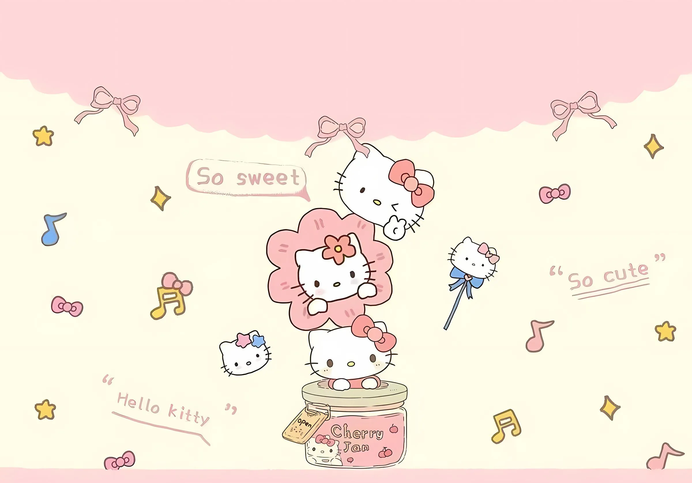 卡通 可爱 helloKitty 粉色 壁纸预览