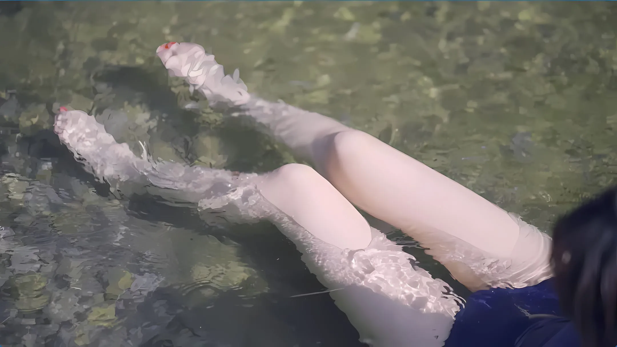 美女 二次元 清纯美女 保持可爱 玉足美腿 壁纸预览