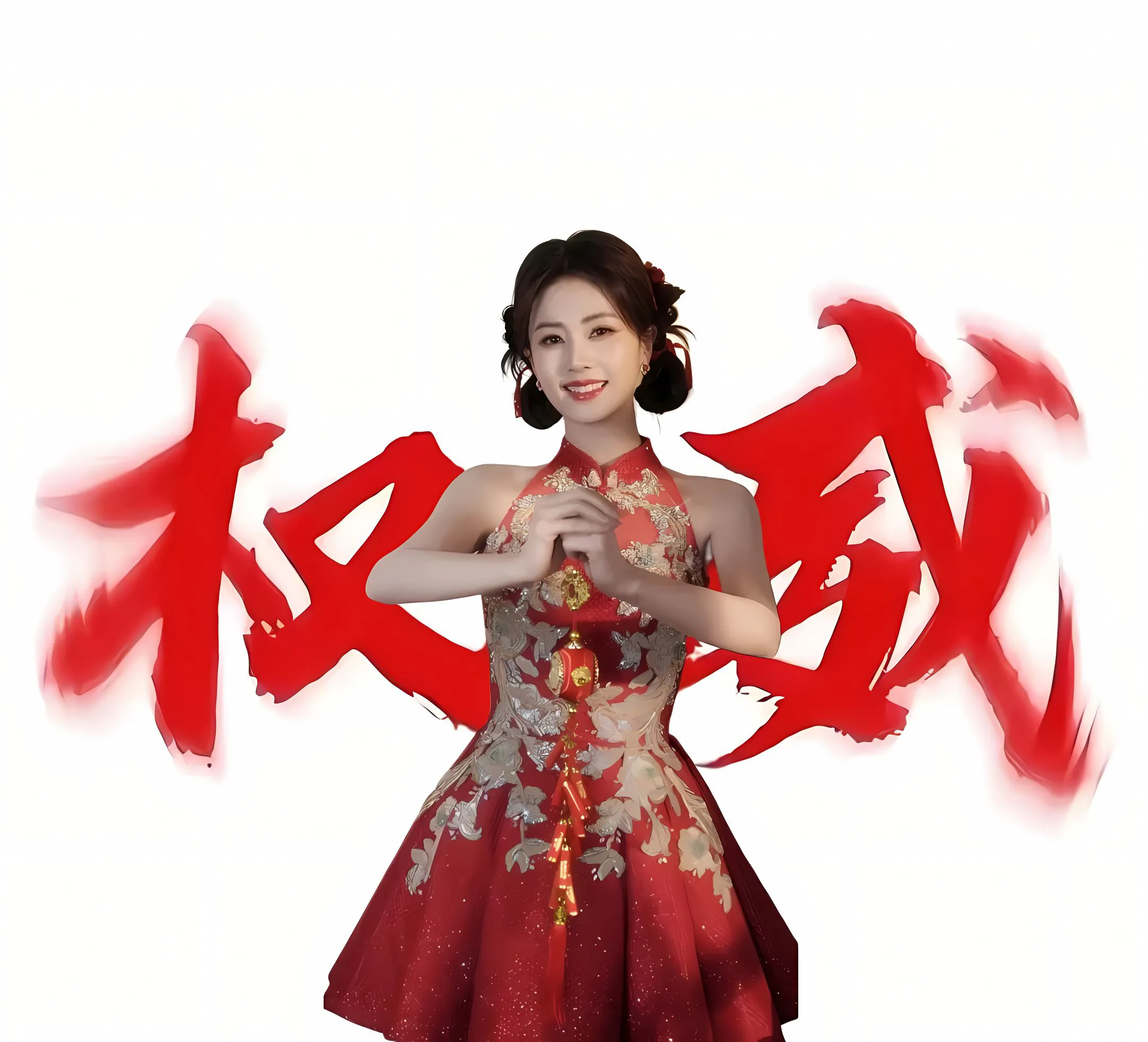 美女 明星 女明星 白鹿 新年 红色 壁纸预览
