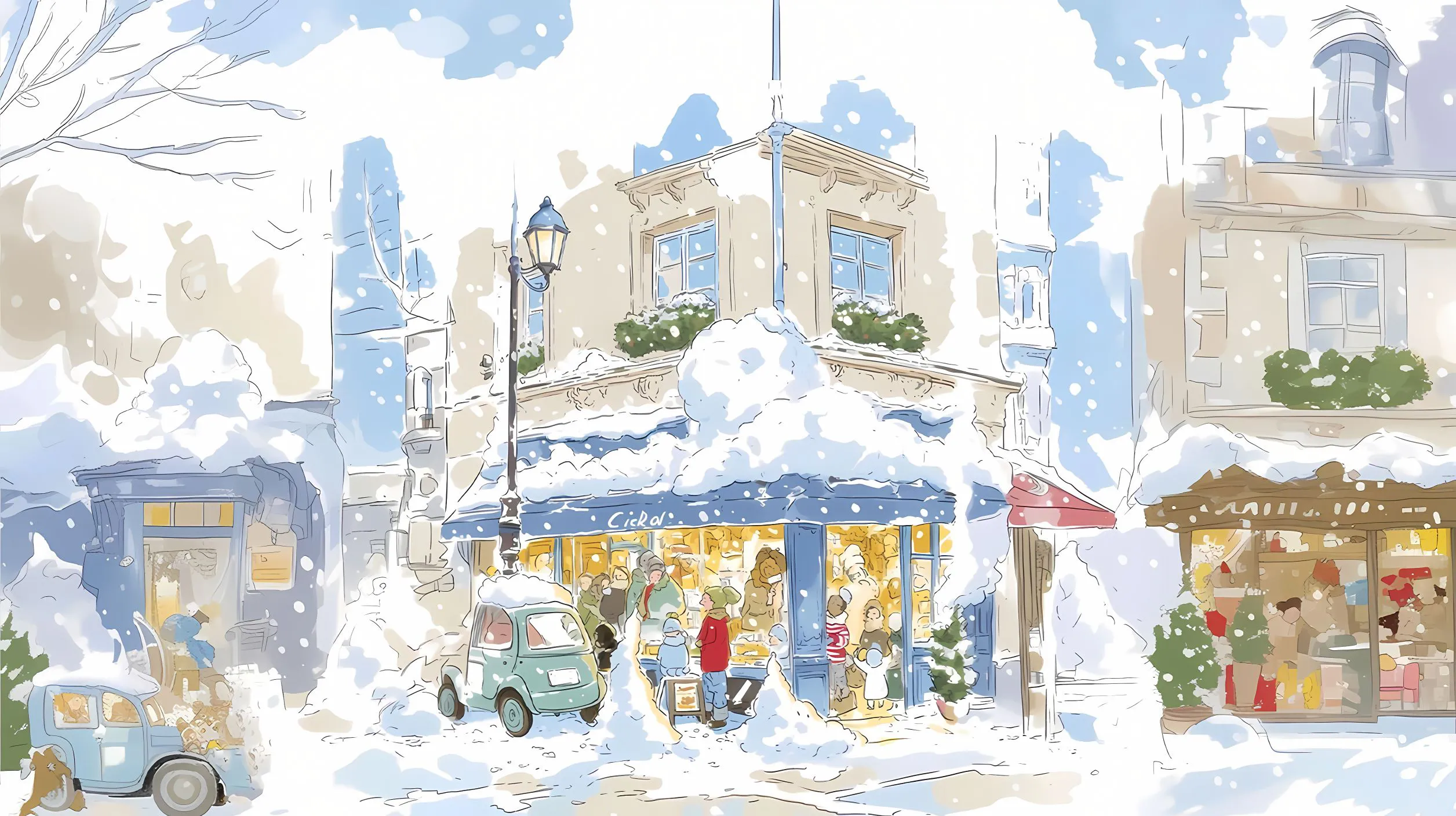 风景 绝美 下雪 温馨 壁纸预览