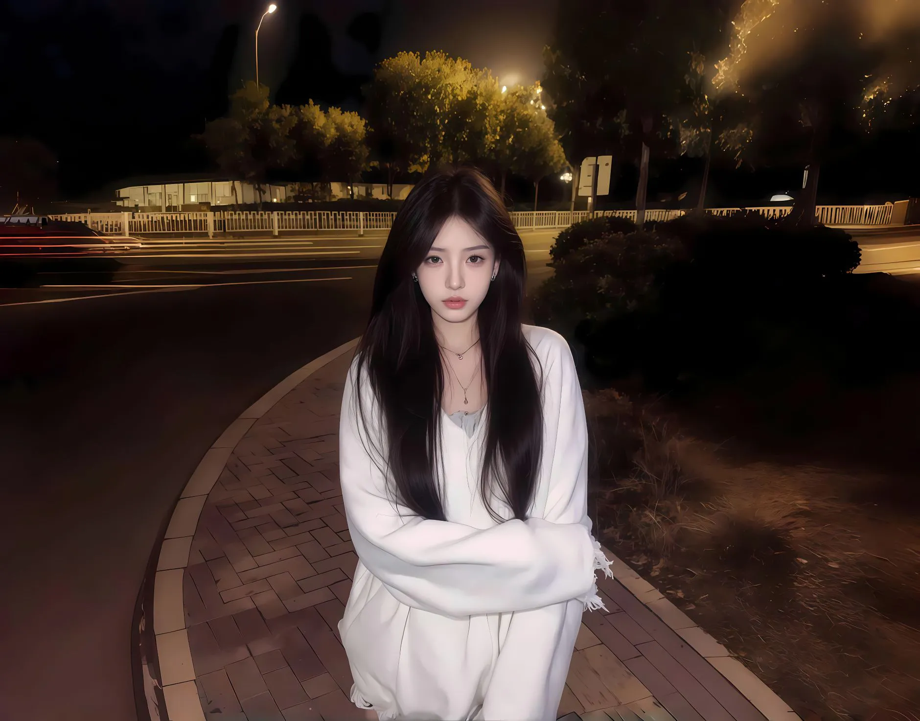 美女 高颜值 氛围感写真 高级 好看 夜晚 壁纸预览