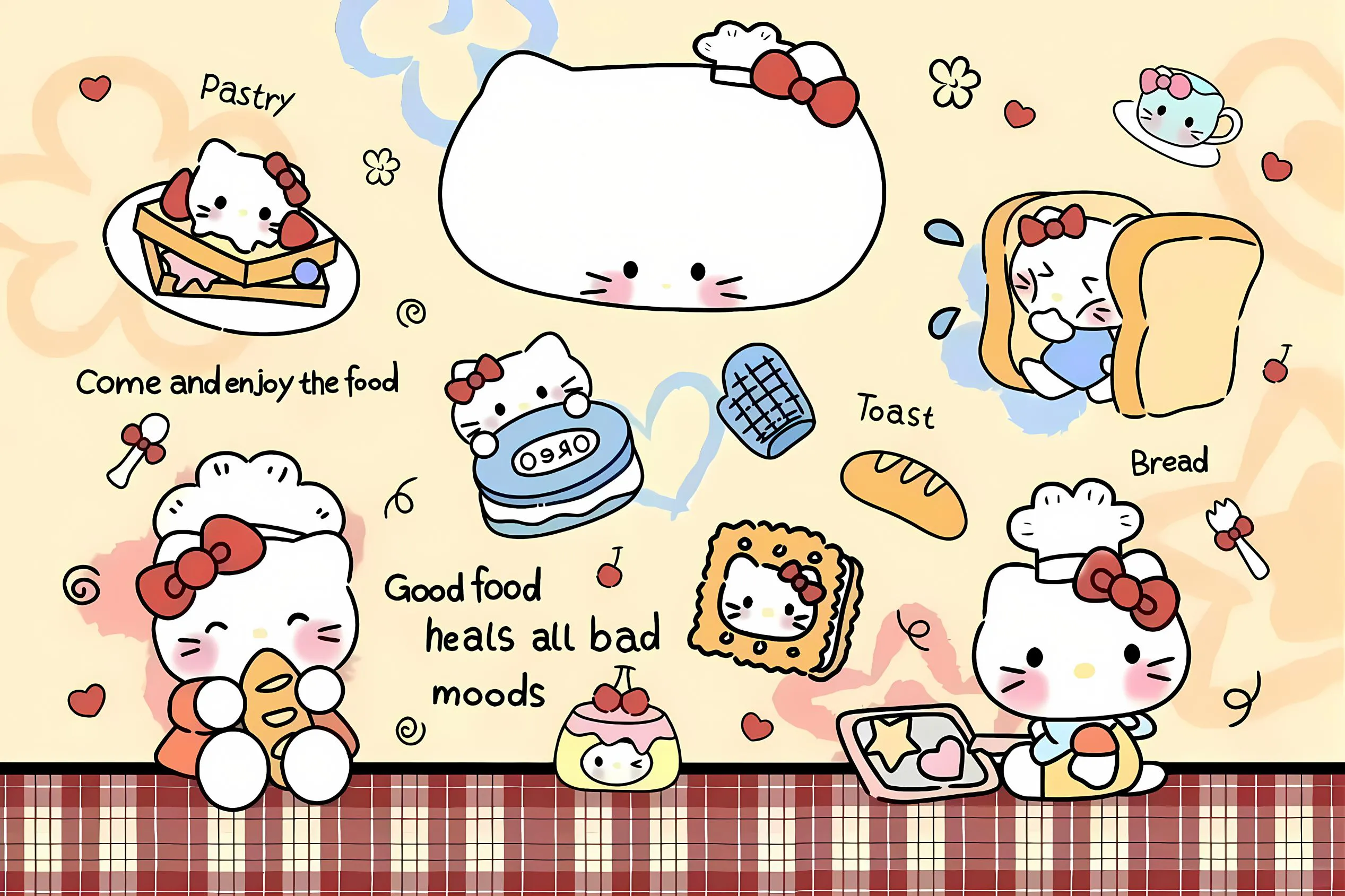 卡通 可爱 helloKitty 治愈 壁纸预览