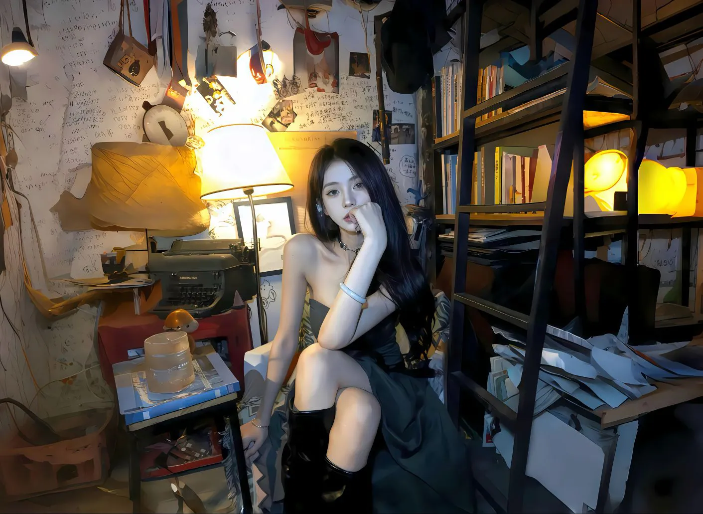 美女 高颜值 氛围感写真 氛围 复古 壁纸预览
