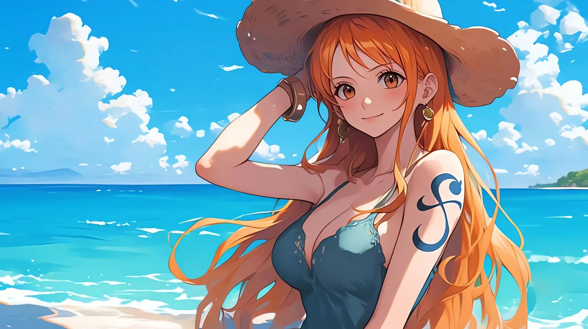 动漫 海贼王 娜美 比基尼 性感 壁纸预览