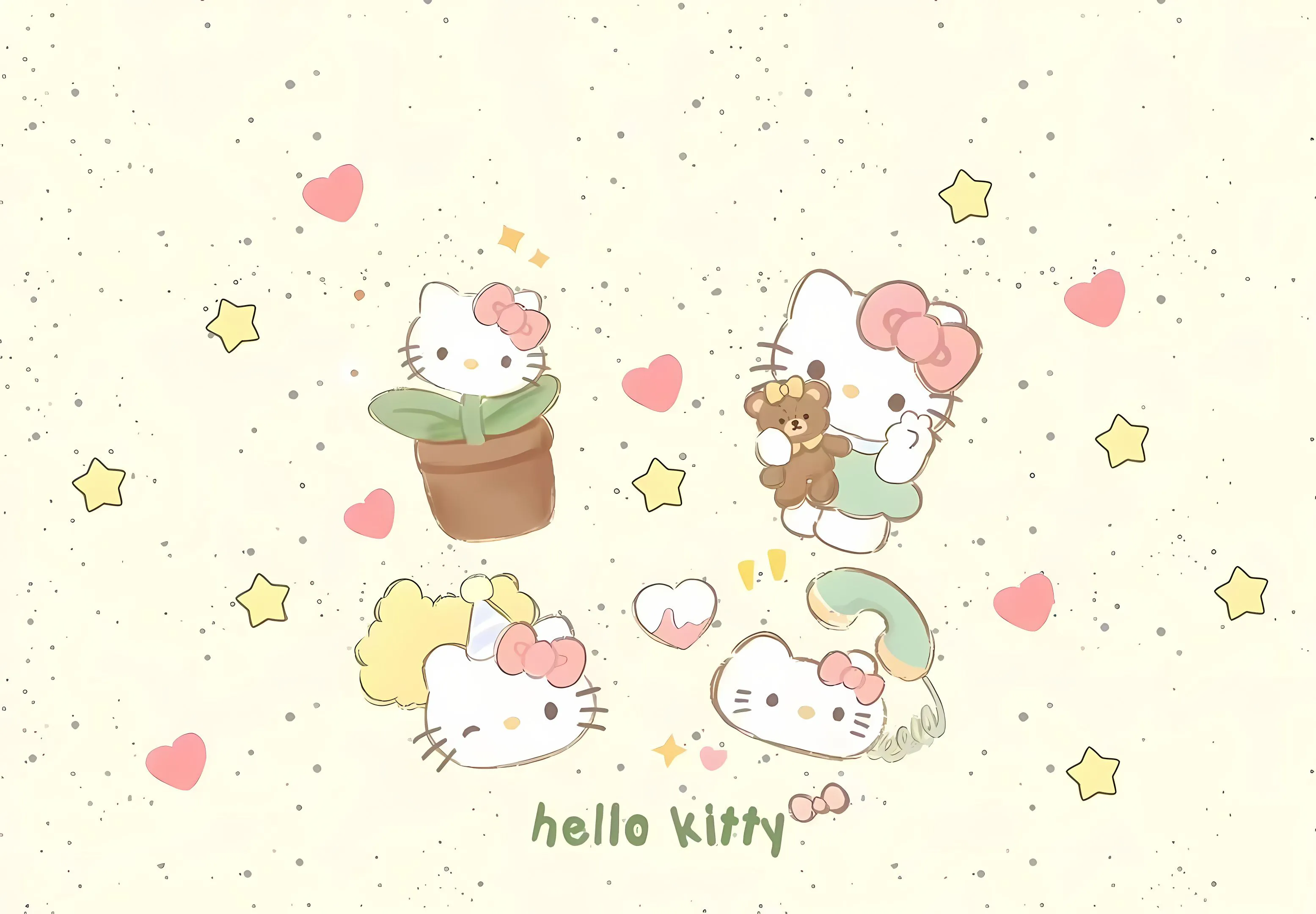 卡通 可爱 helloKitty 简约 少女心 壁纸预览