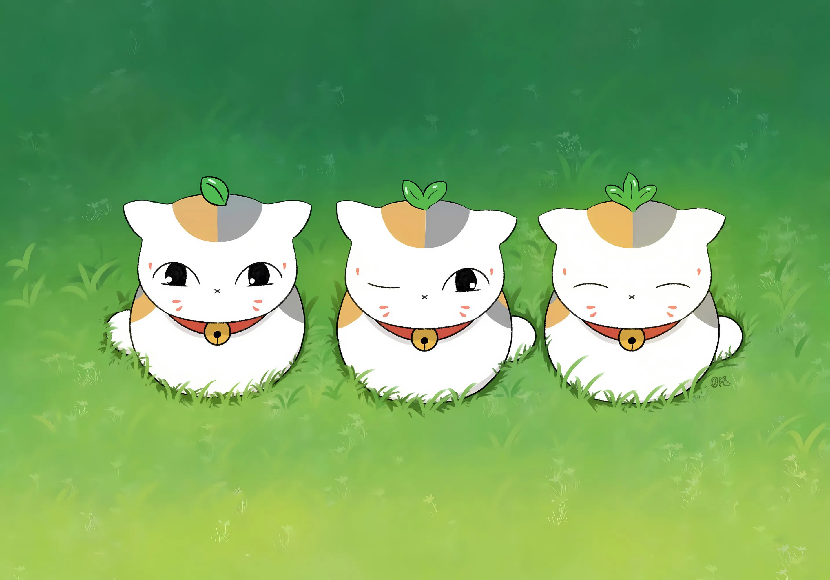 动漫 夏目友人帐 猫咪老师 可爱 治愈 娘口三三 壁纸预览