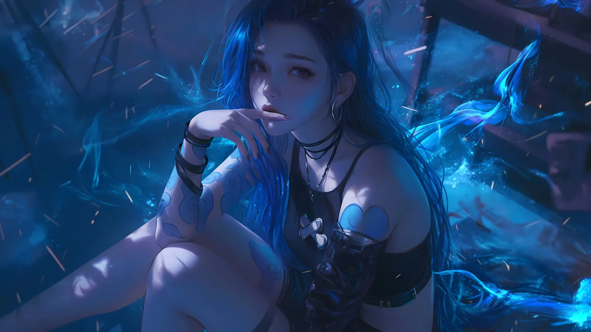 动漫 少女 游戏 女神 金克丝 壁纸预览