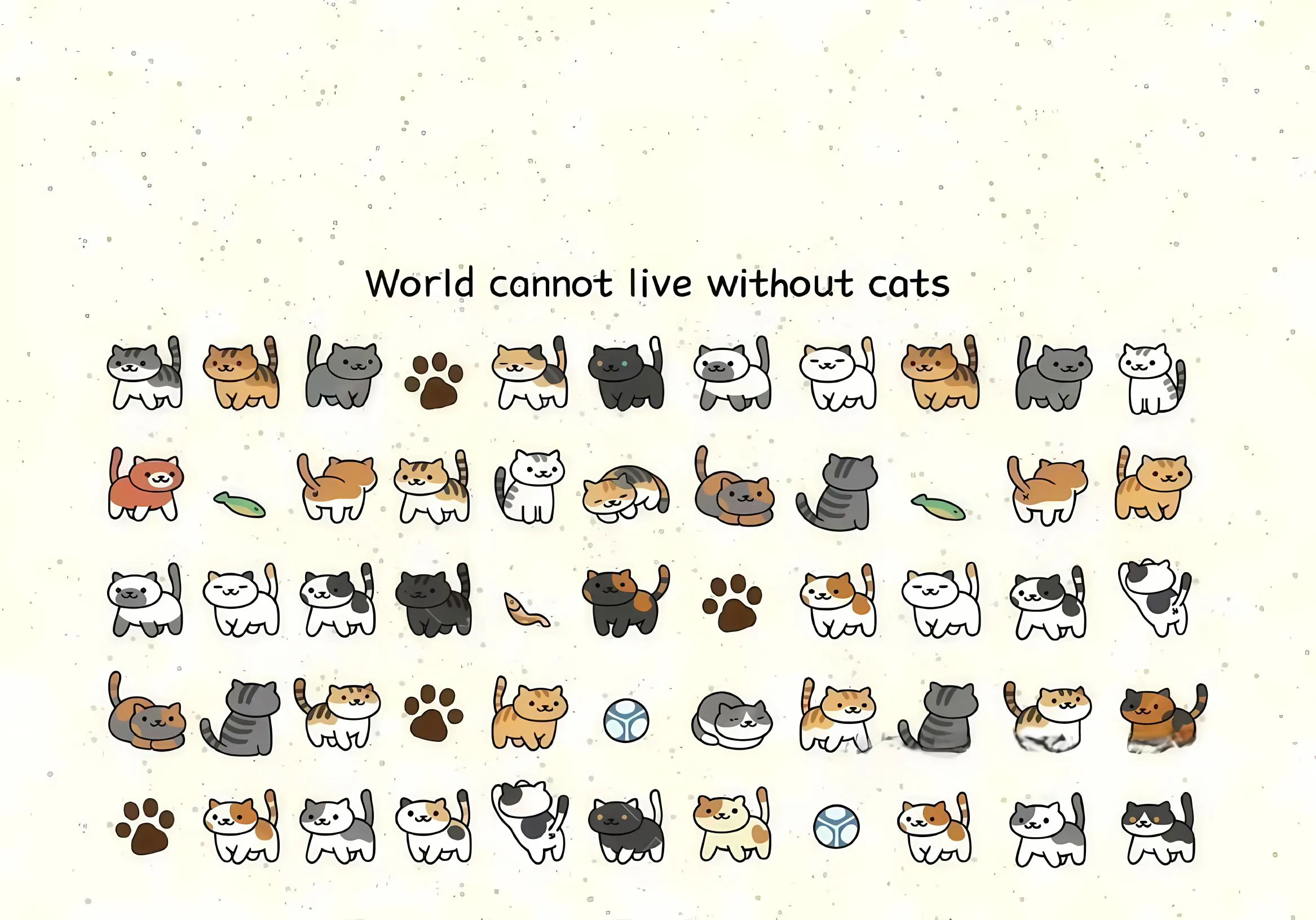 卡通 可爱 猫猫 简约 治愈 壁纸预览