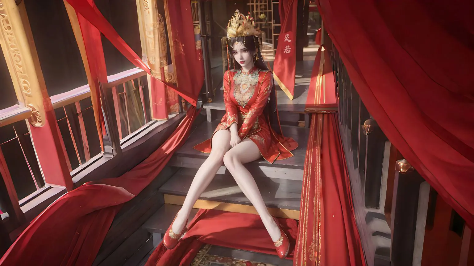 动漫 少女 高颜值 国漫 AI 壁纸预览