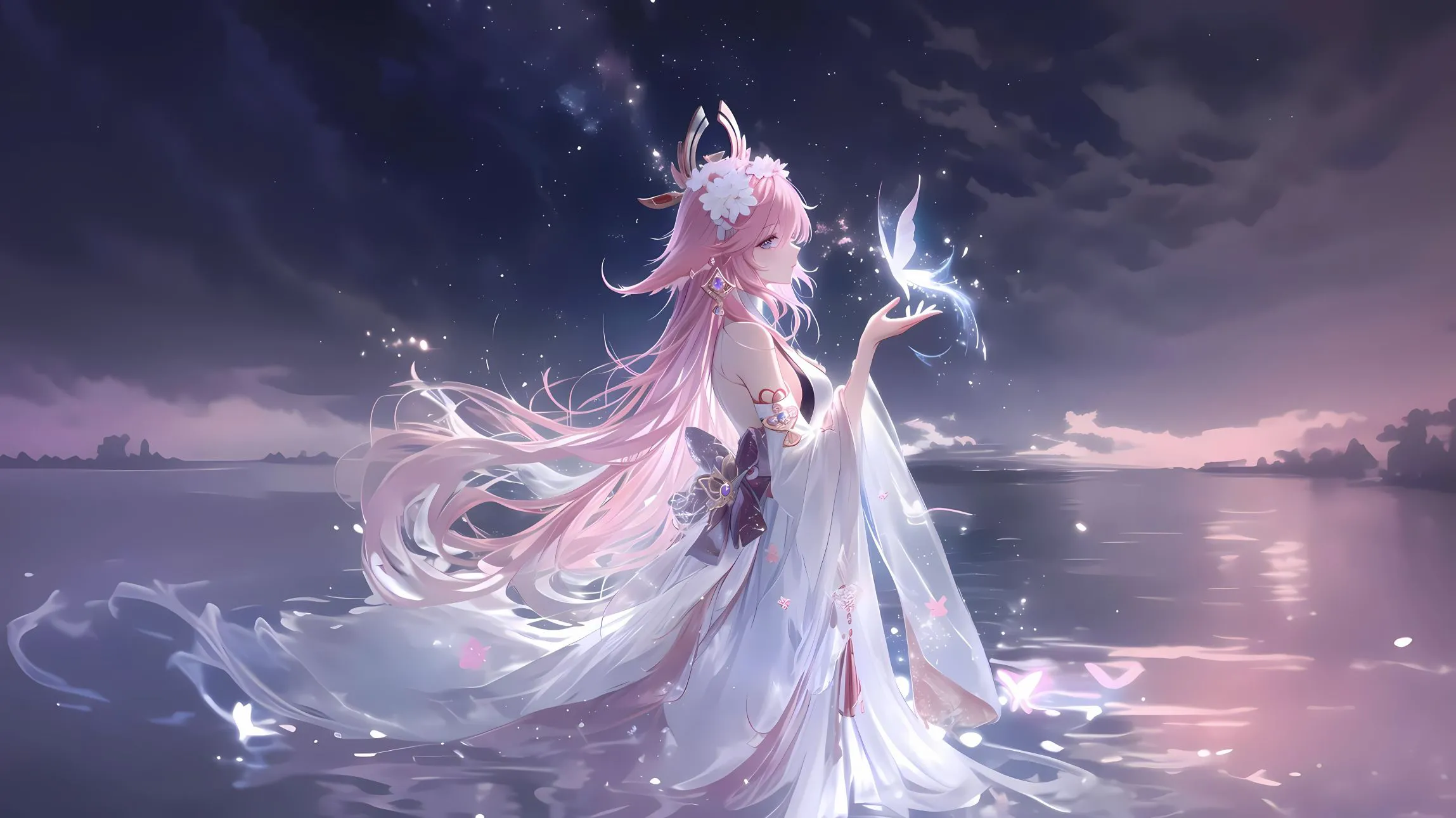 动漫 绝美 游戏 原神 粉发少女 壁纸预览