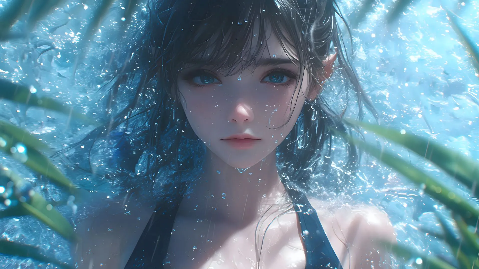 动漫 元气少女 高颜值 水中少女 女神 壁纸预览