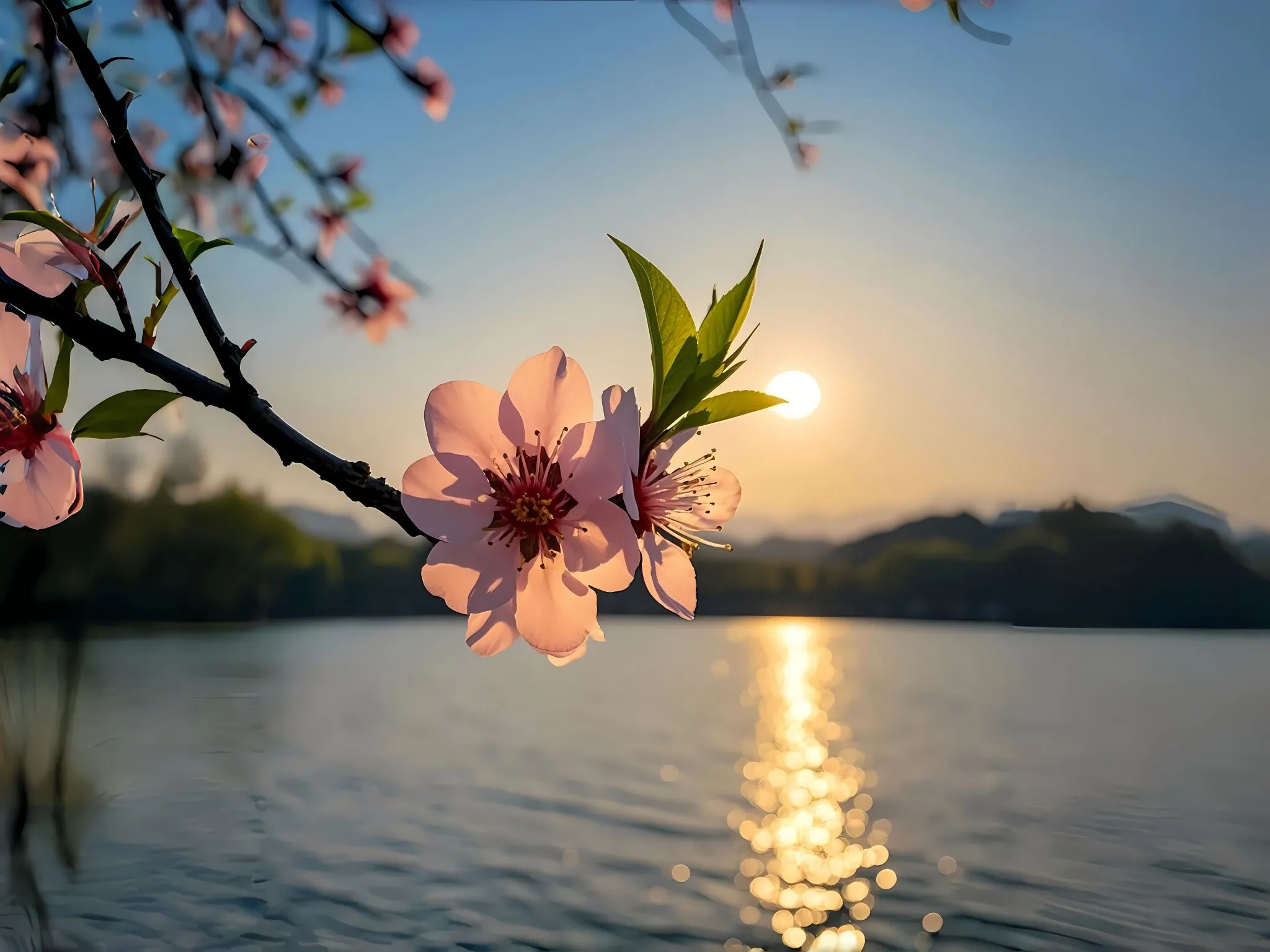 风景 ins风 湖 鲜花 唯美 壁纸预览