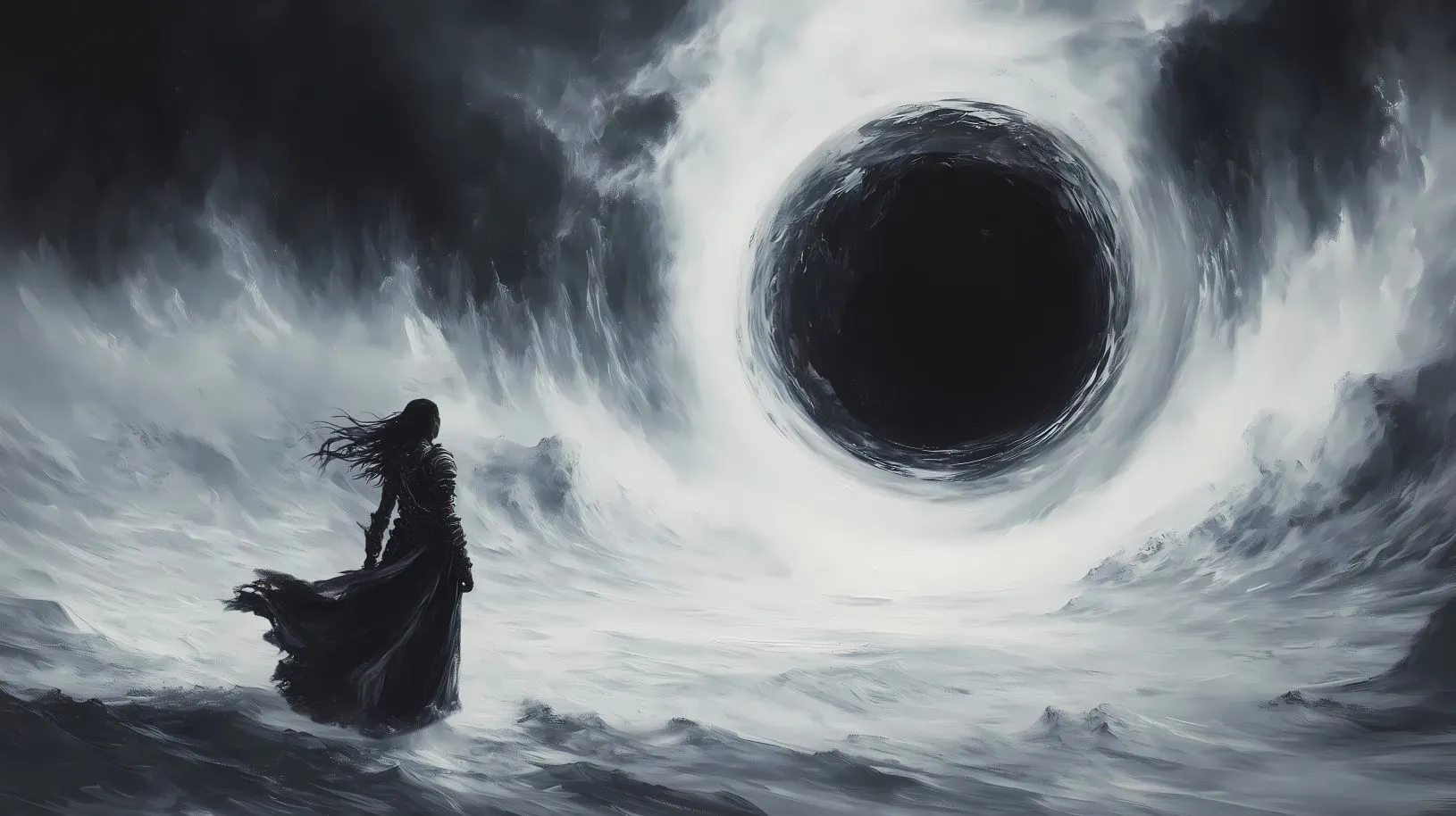动漫风 动漫 古风 星空 黑白 壁纸预览