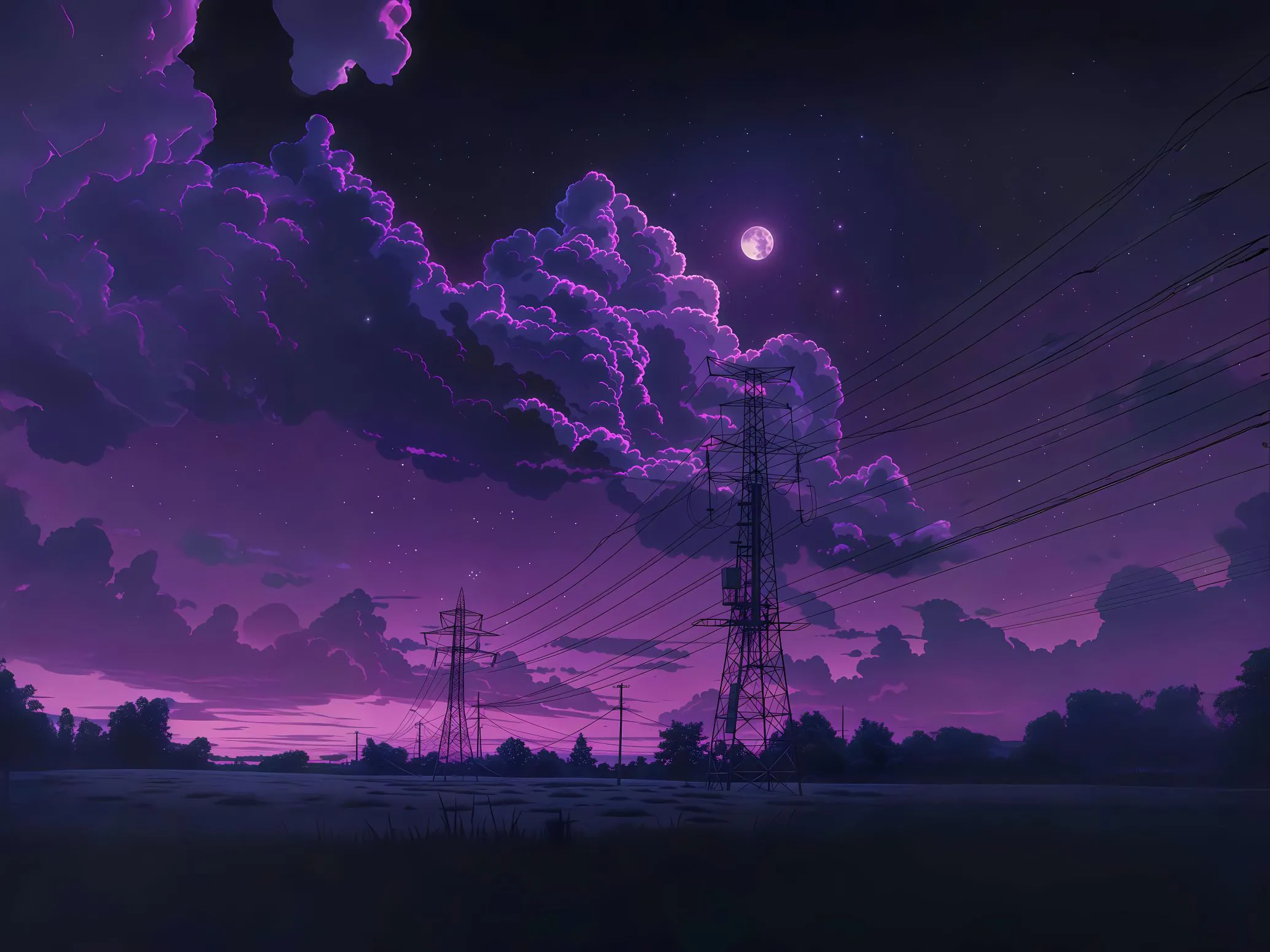 风景 超好看的风景 动漫 紫色 壁纸预览
