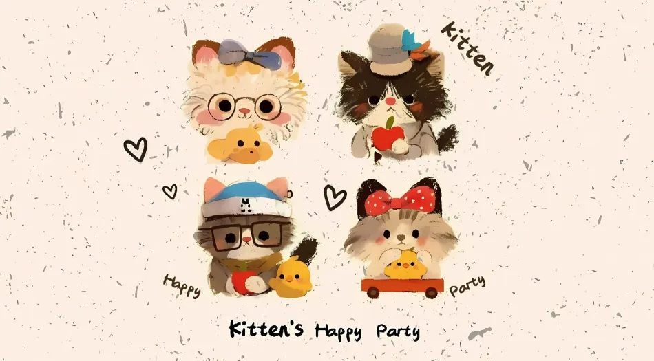 卡通(分类),可爱,猫咪,治愈,少女心 壁纸预览