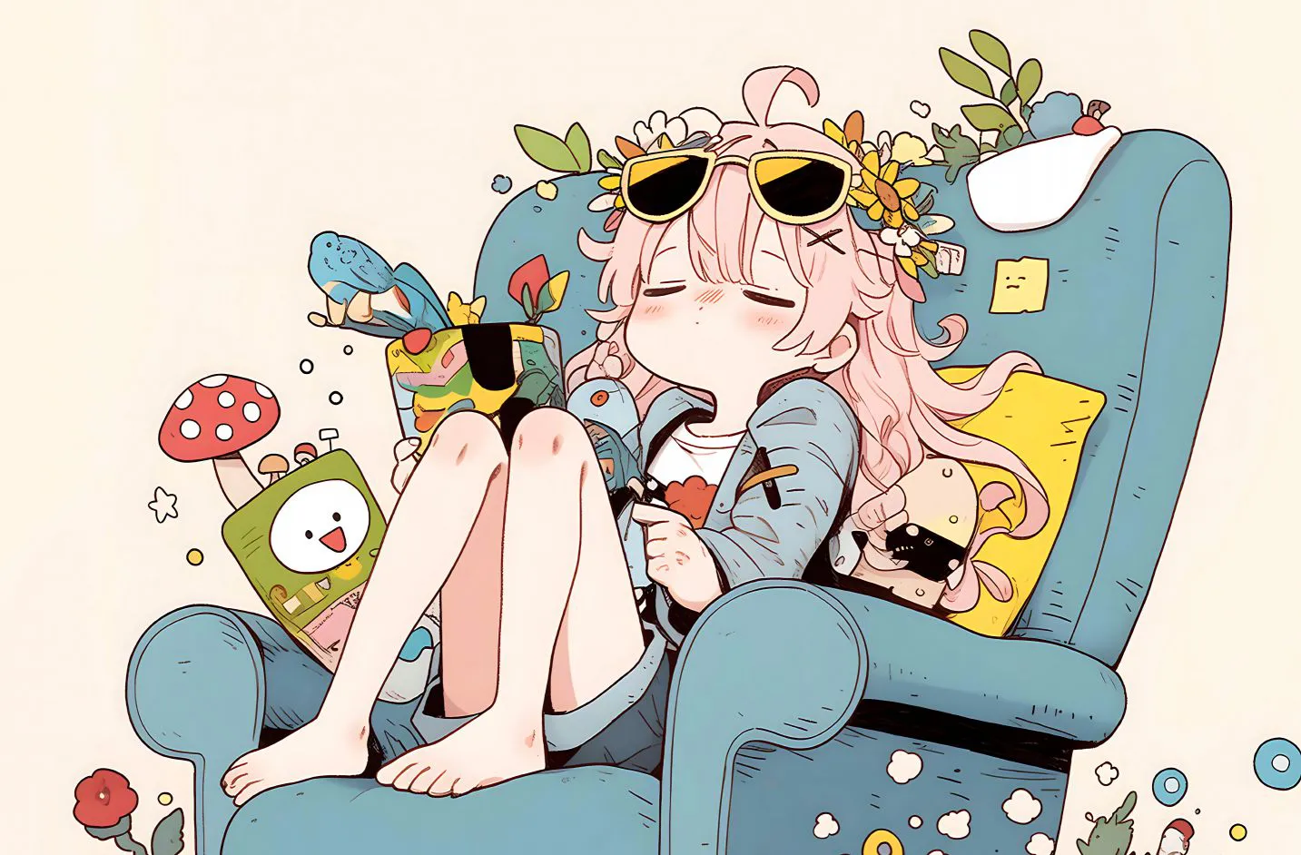 可爱 二次元 卡通 少女 壁纸预览