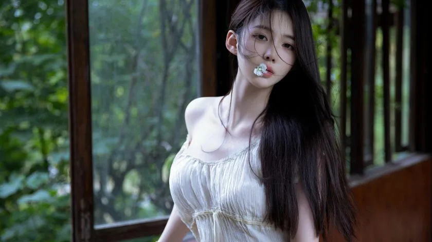 美女 真人 高颜值 好看 花 壁纸预览
