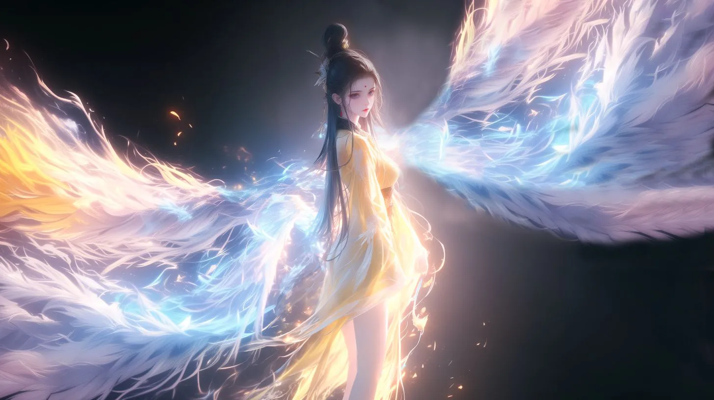 二次元 动漫 古风少女 发光 唯美 壁纸预览