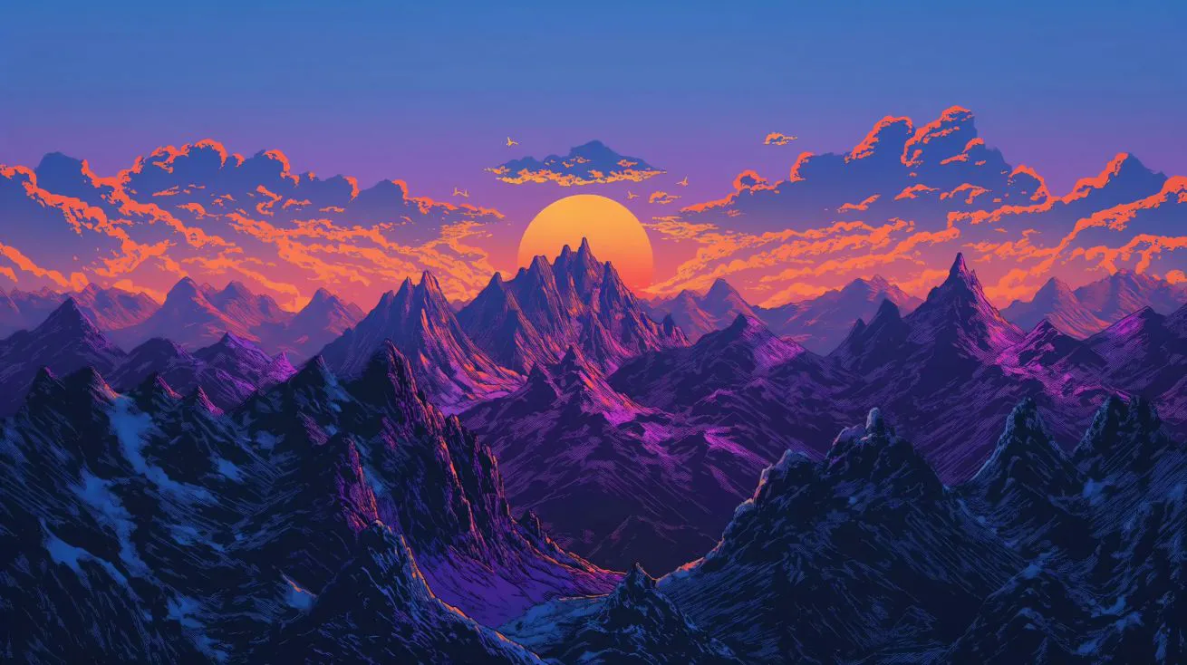 ins风 风景 山峰 阳光 唯美 壁纸预览