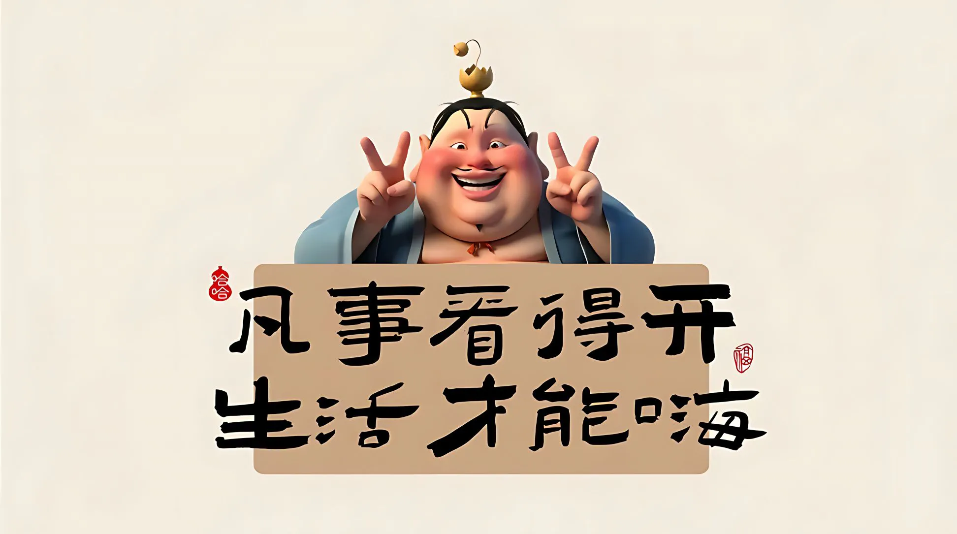 卡通 太乙真人 动漫插画 文字 有趣 壁纸预览