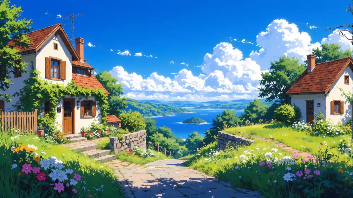 AI 治愈 绿色 护眼 风景 壁纸预览