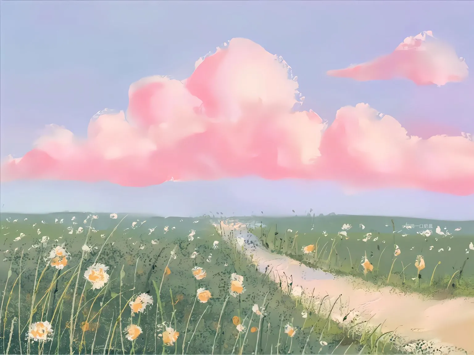 手绘 彩云 原创 治愈 风景 壁纸预览