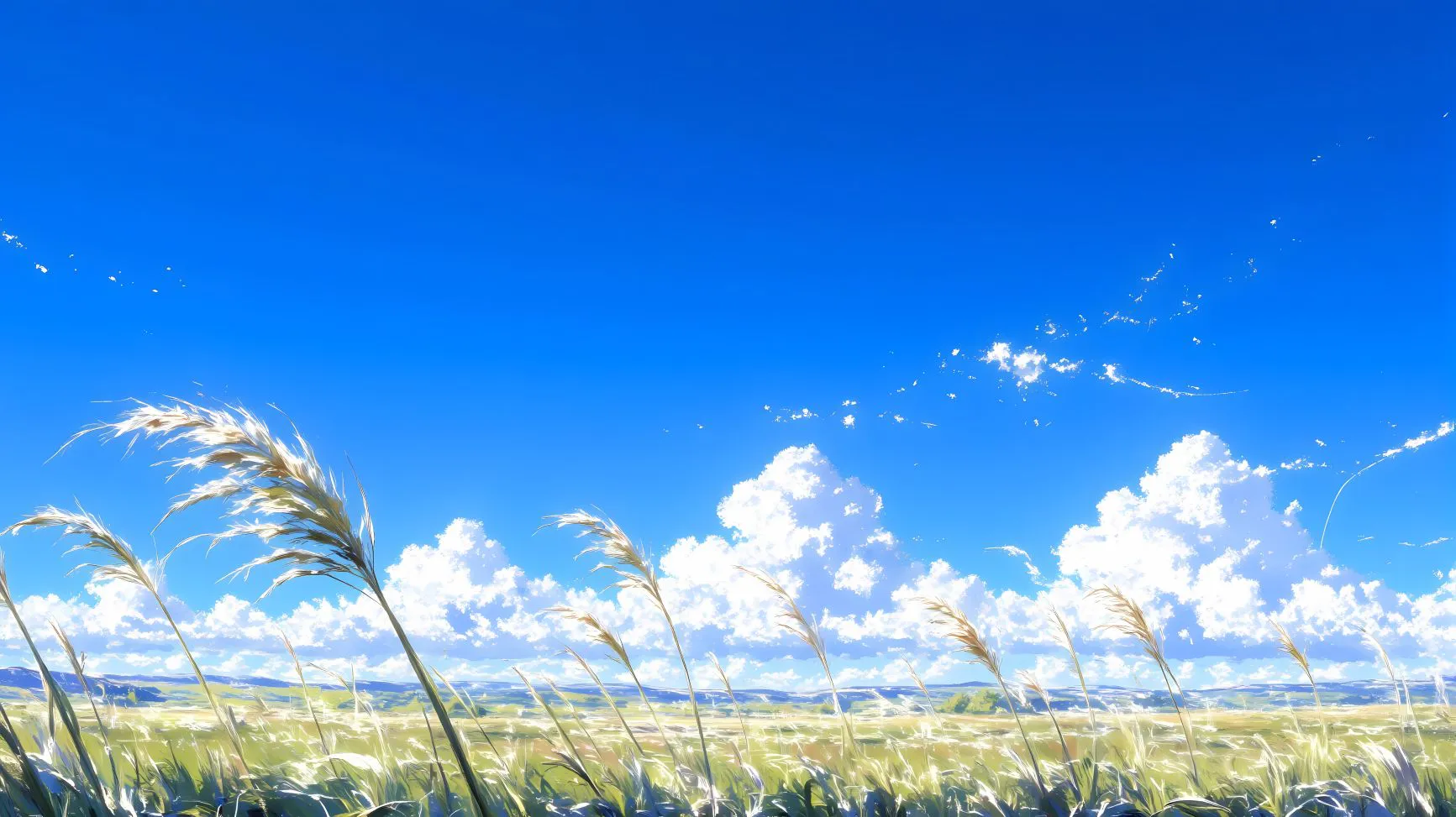 AI 治愈 麦浪 好看 风景 壁纸预览