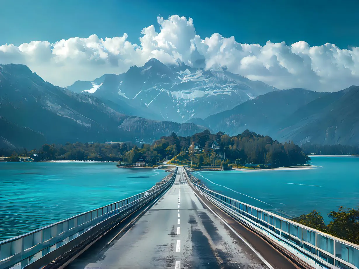 ins风 风景 云海 桥 水 壁纸预览