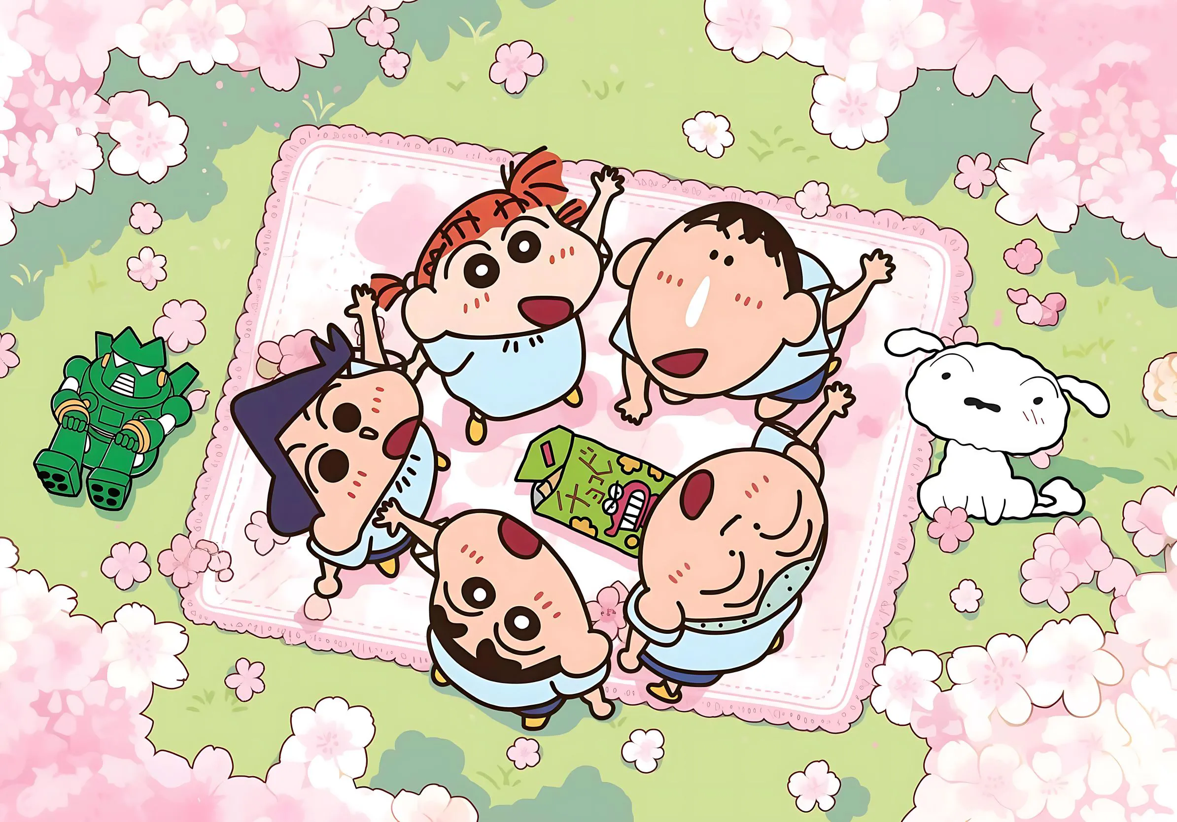二次元 动漫 卡通 蜡笔小新 樱花 壁纸预览