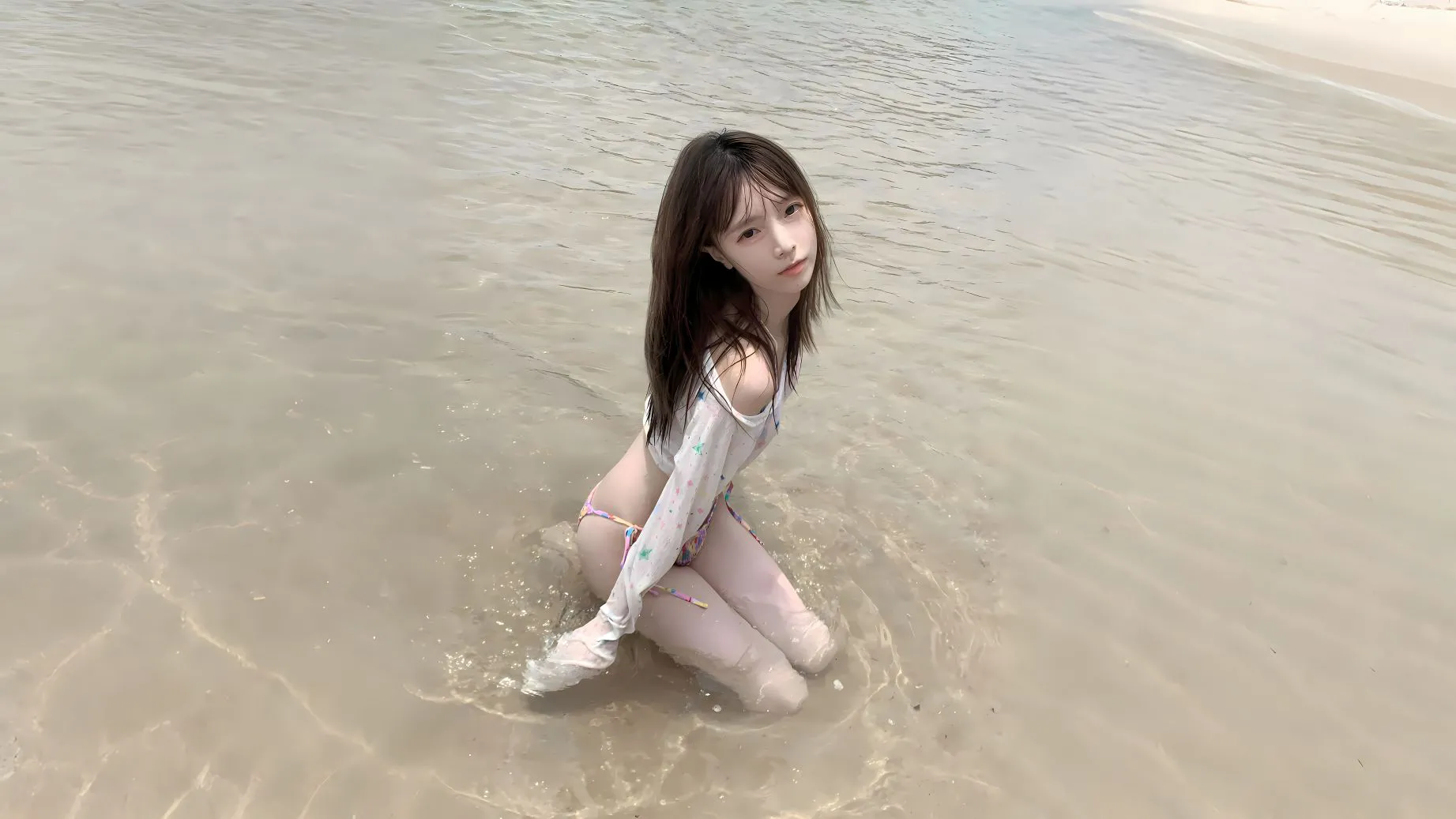 美女 真人 水中少女 游泳 氛围 壁纸预览