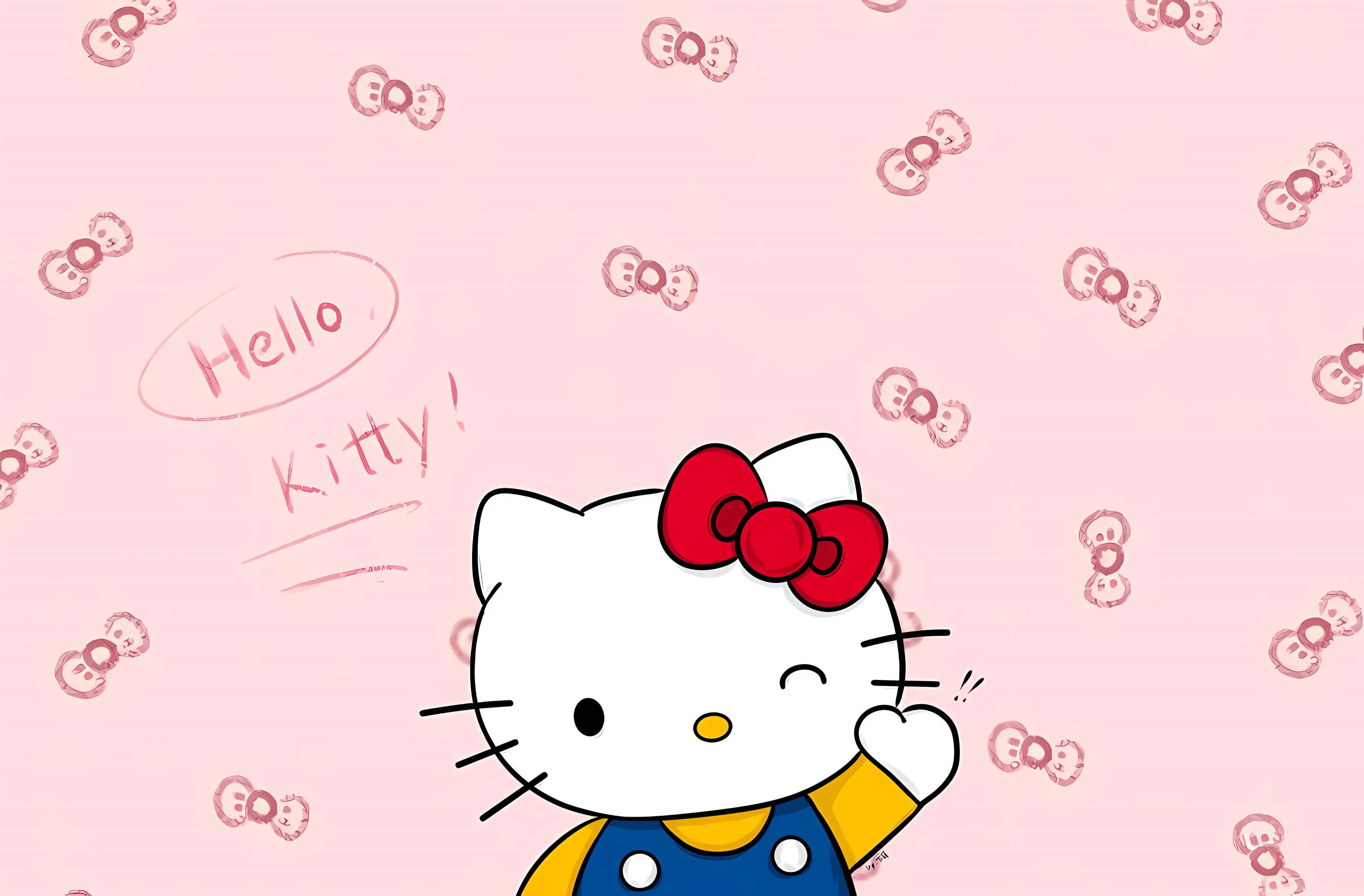 可爱 helloKitty 粉色系 少女心 卡通 壁纸预览