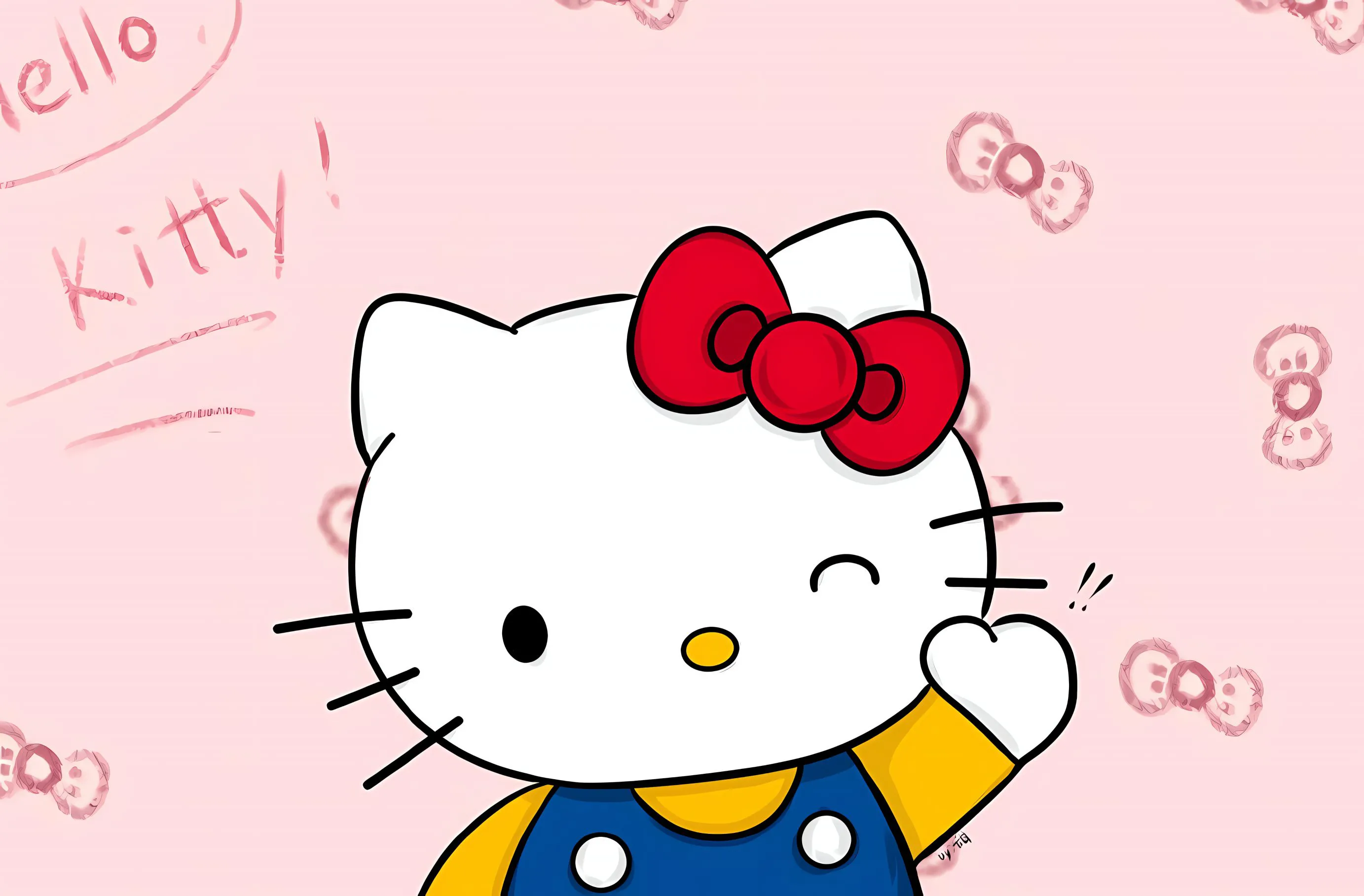 可爱 helloKitty 粉色系 少女心 卡通 壁纸预览