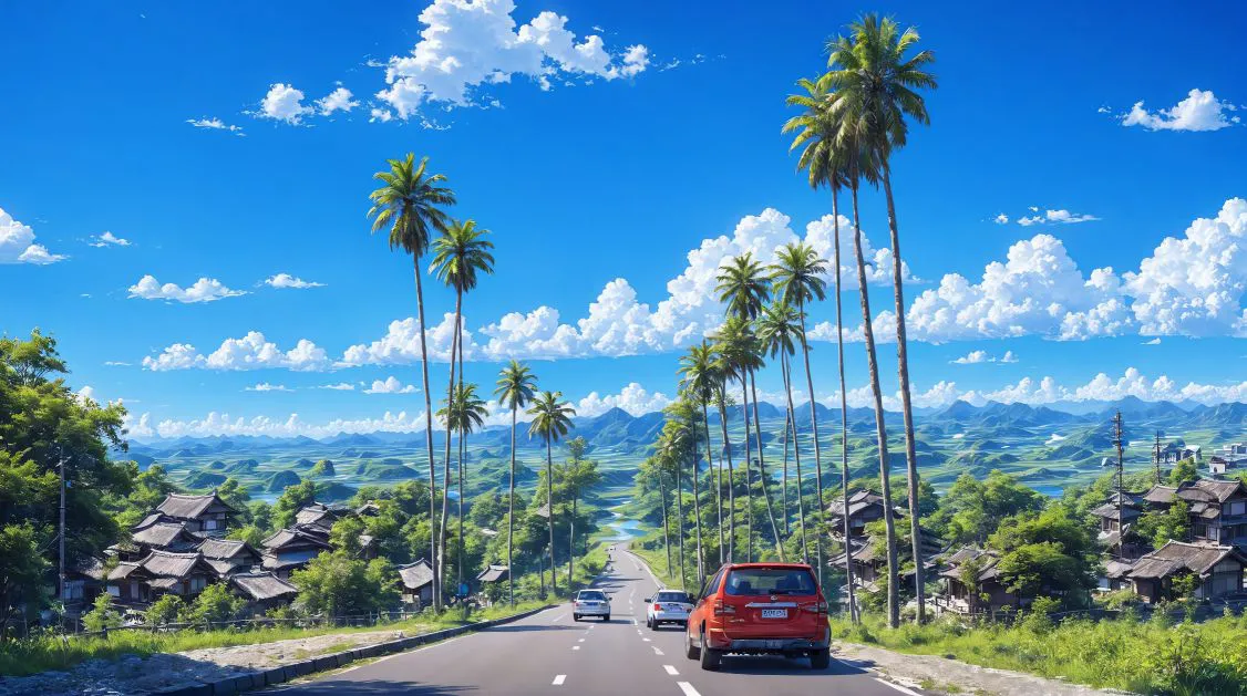 二次元 动漫 街道 动漫场景 动漫插画 壁纸预览