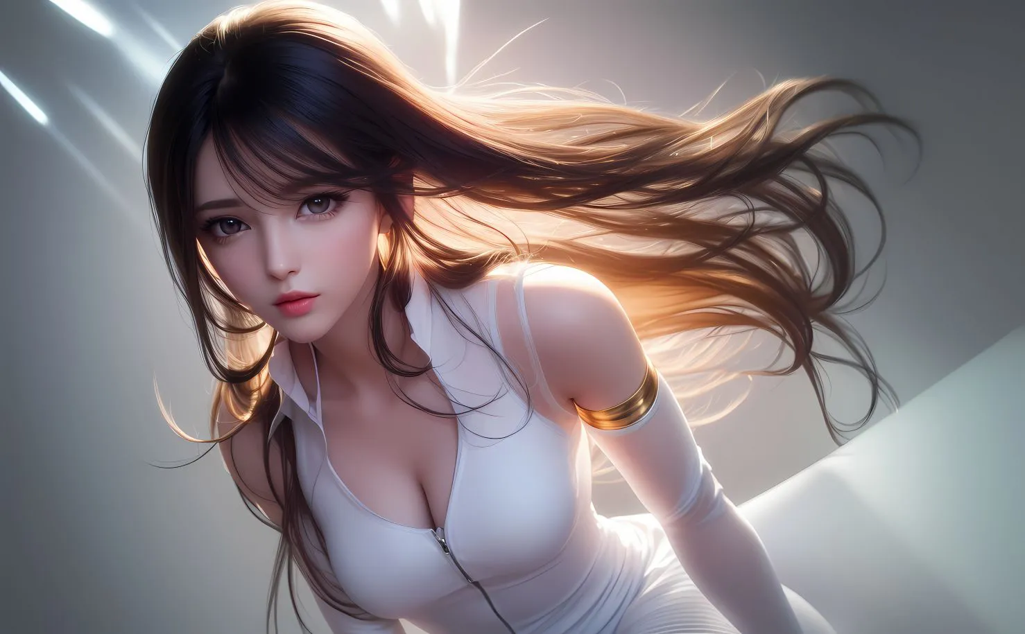 动漫 AI 美人 高颜值 性感 壁纸预览