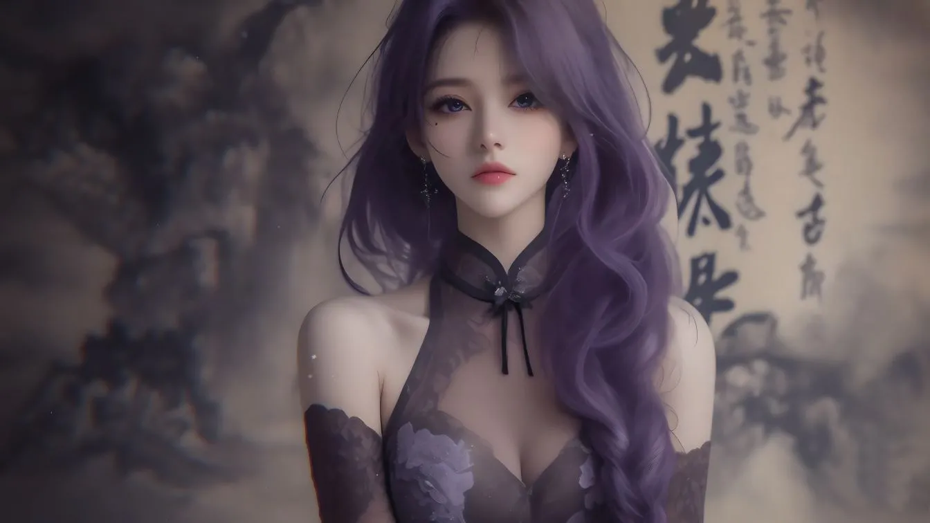 动漫 紫色 性感 古风 壁纸预览