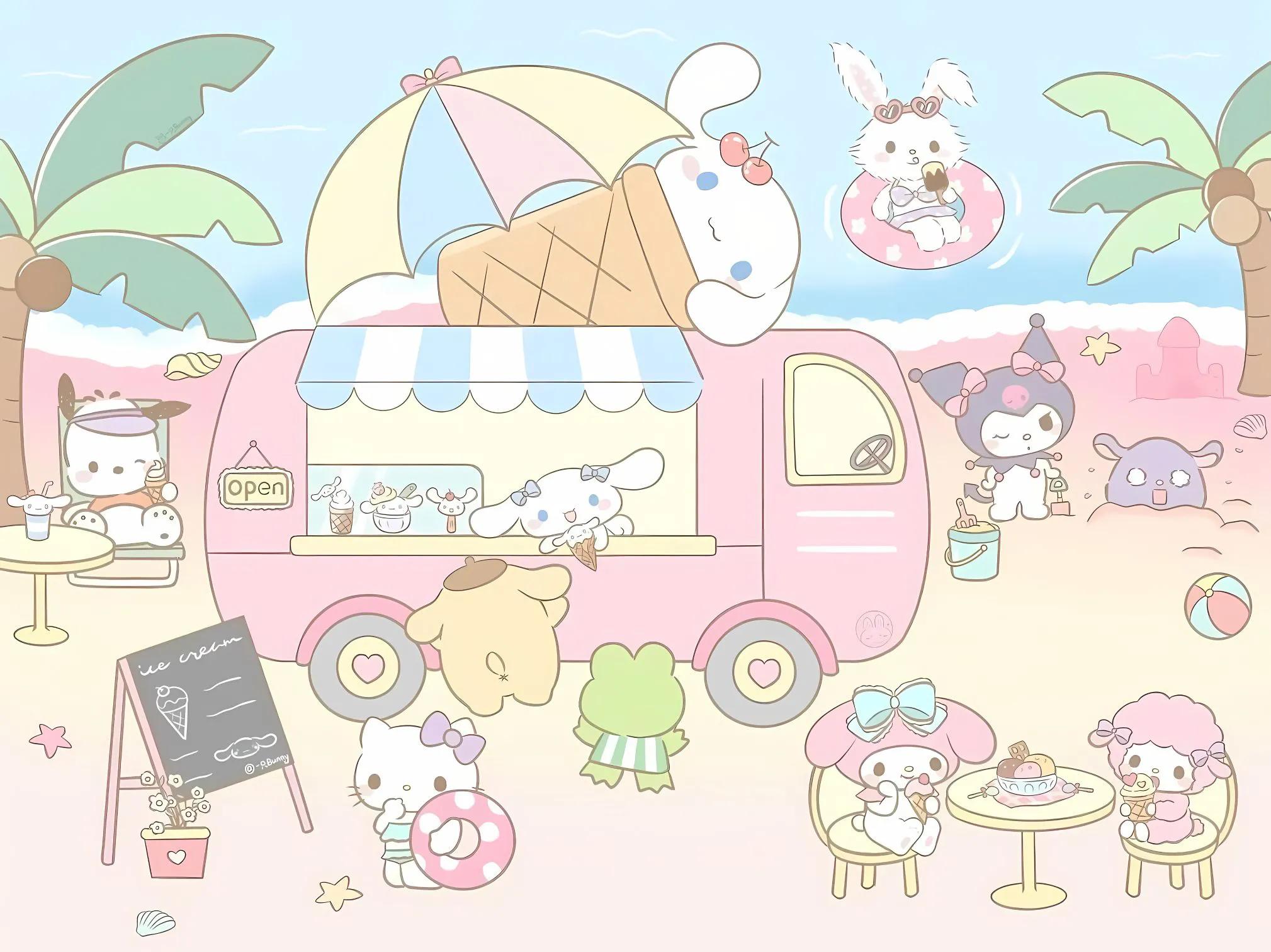 卡通 可爱 少女心 三丽鸥家族 大耳狗 壁纸预览